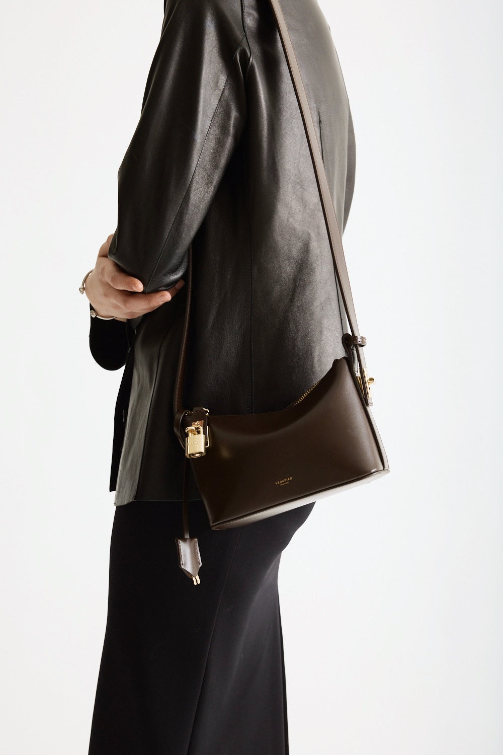 Mini Gold Chocolate Hobo Bag