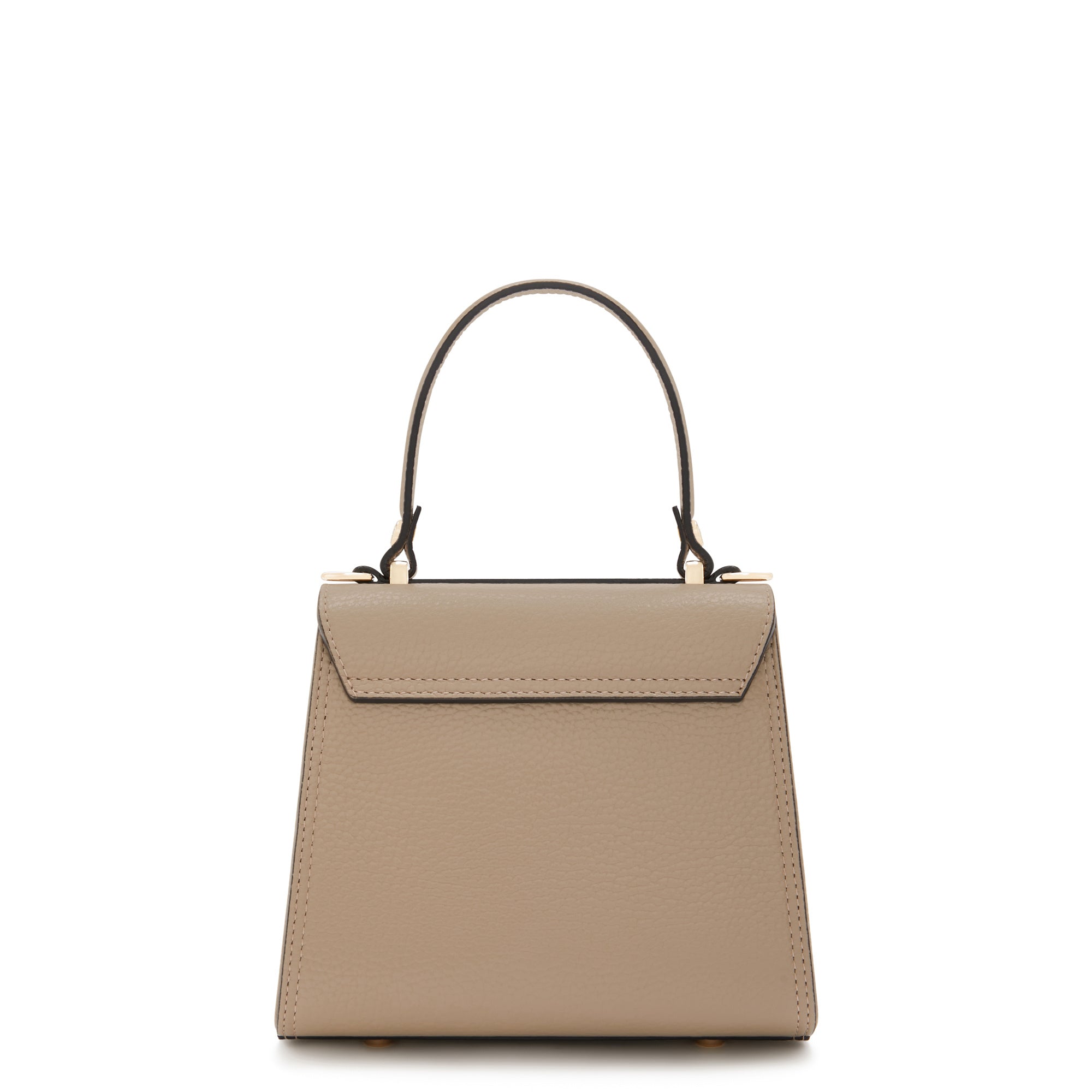 Femme Forte Simone Mini taupe leather handbag calfskin leather