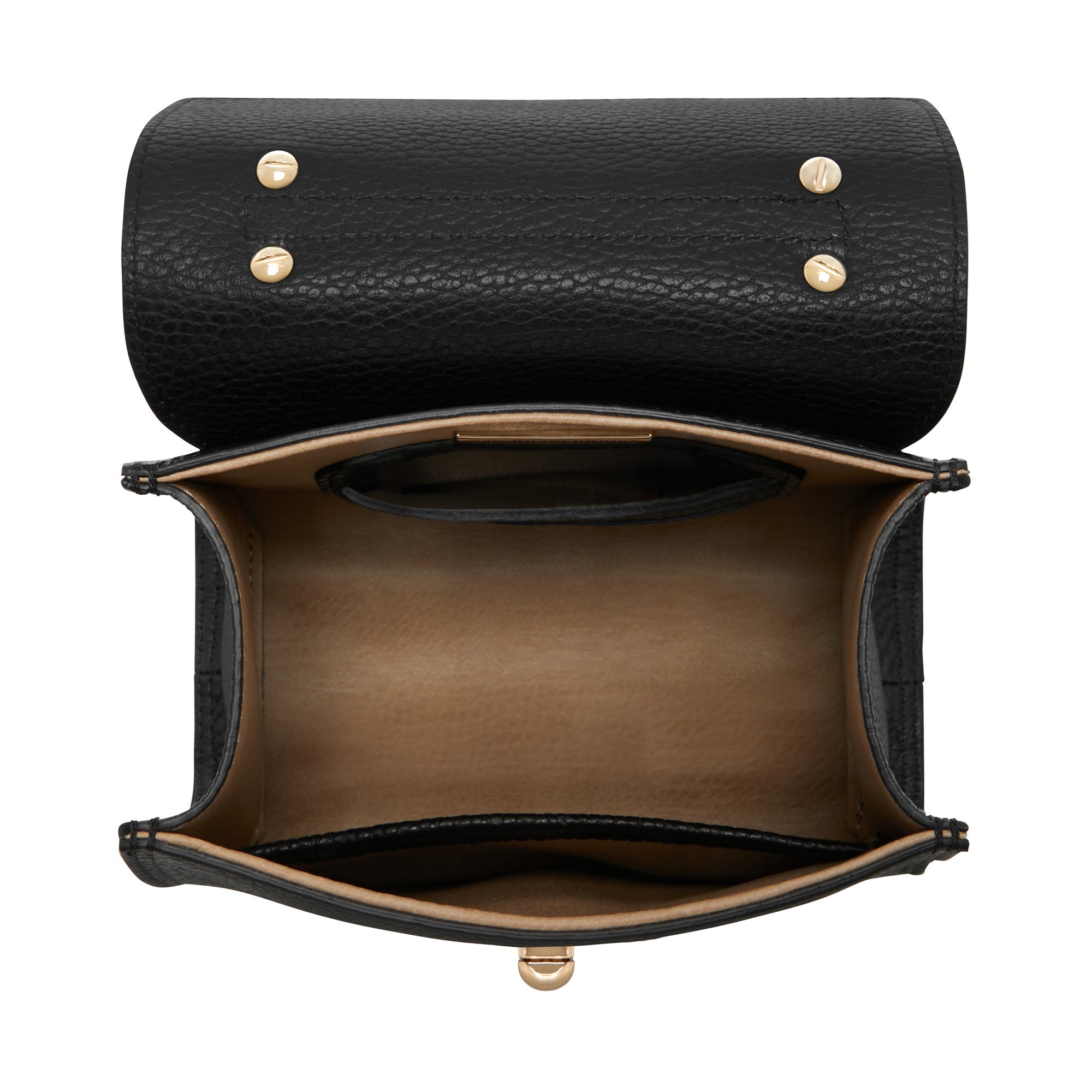 Femme Forte Simone Mini black leather handbag calfskin leather