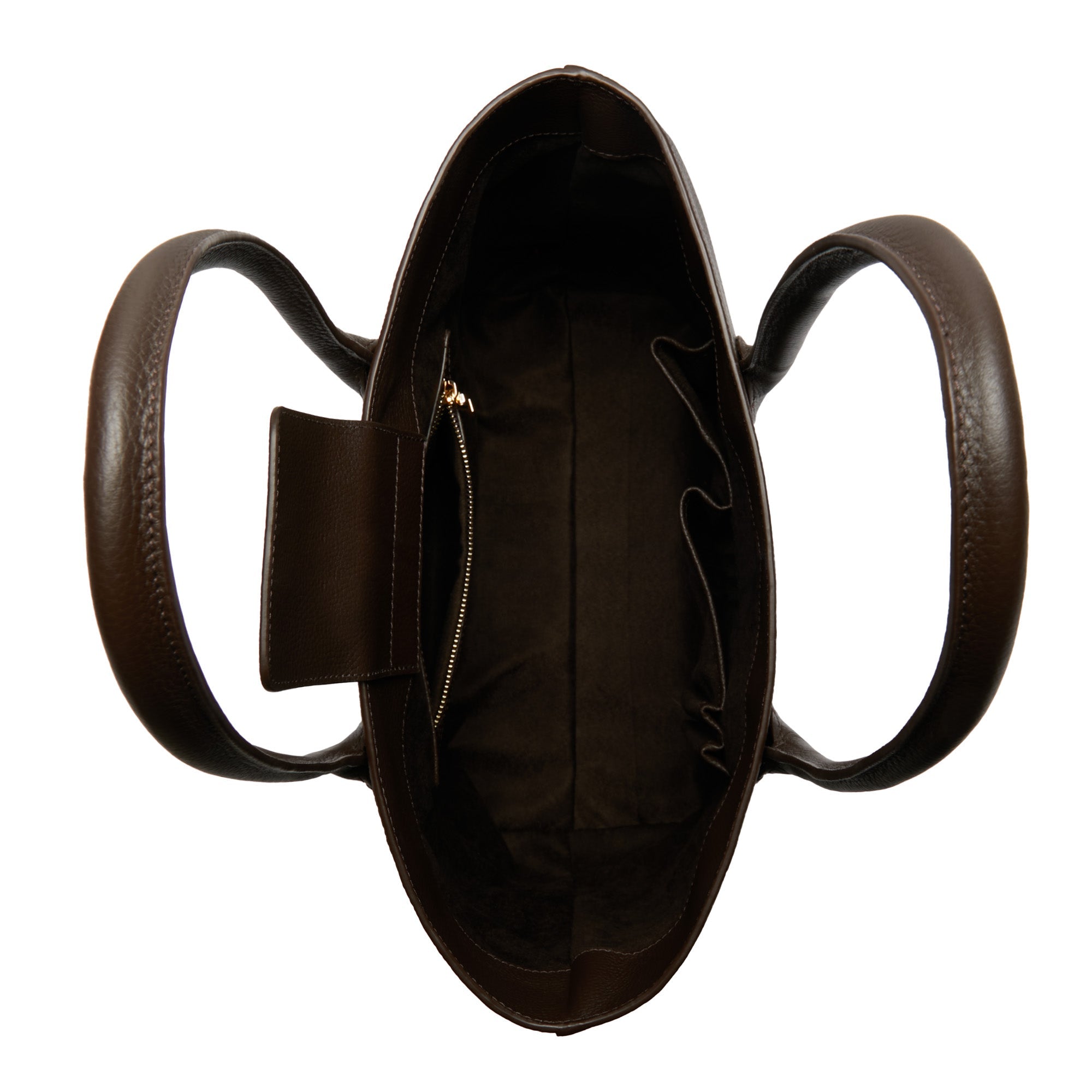 Honoré Lysanne brown calfskin leather shopper