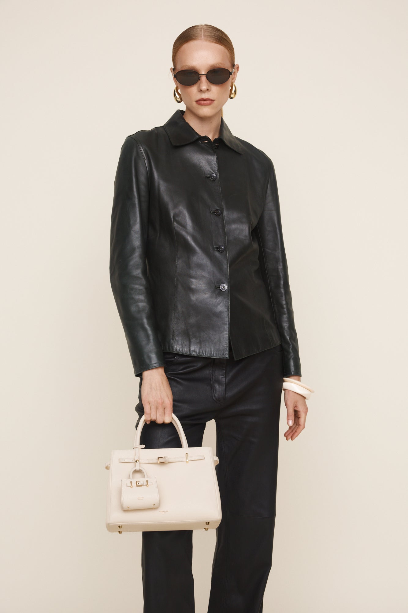 Ivory Togo Book Tote Bag 25