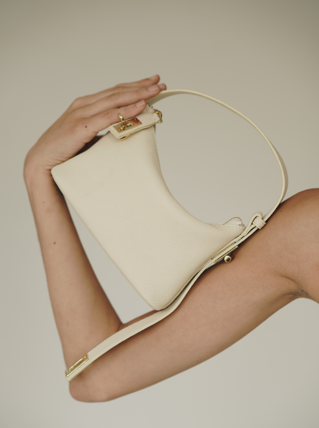 Ivory Twister Hobo Bag