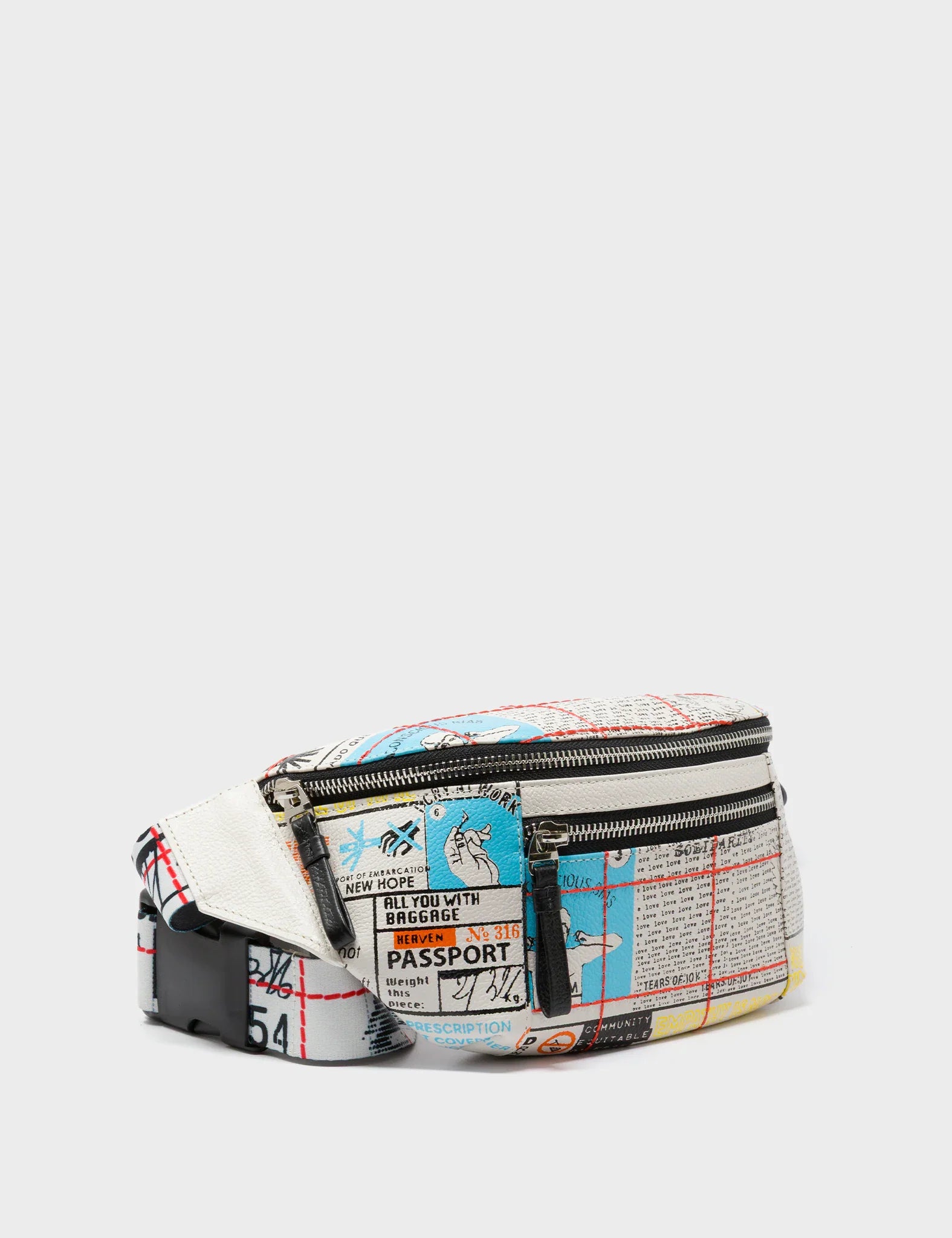 Harold Fanny Pack Cream Leather - Kind Type Design
