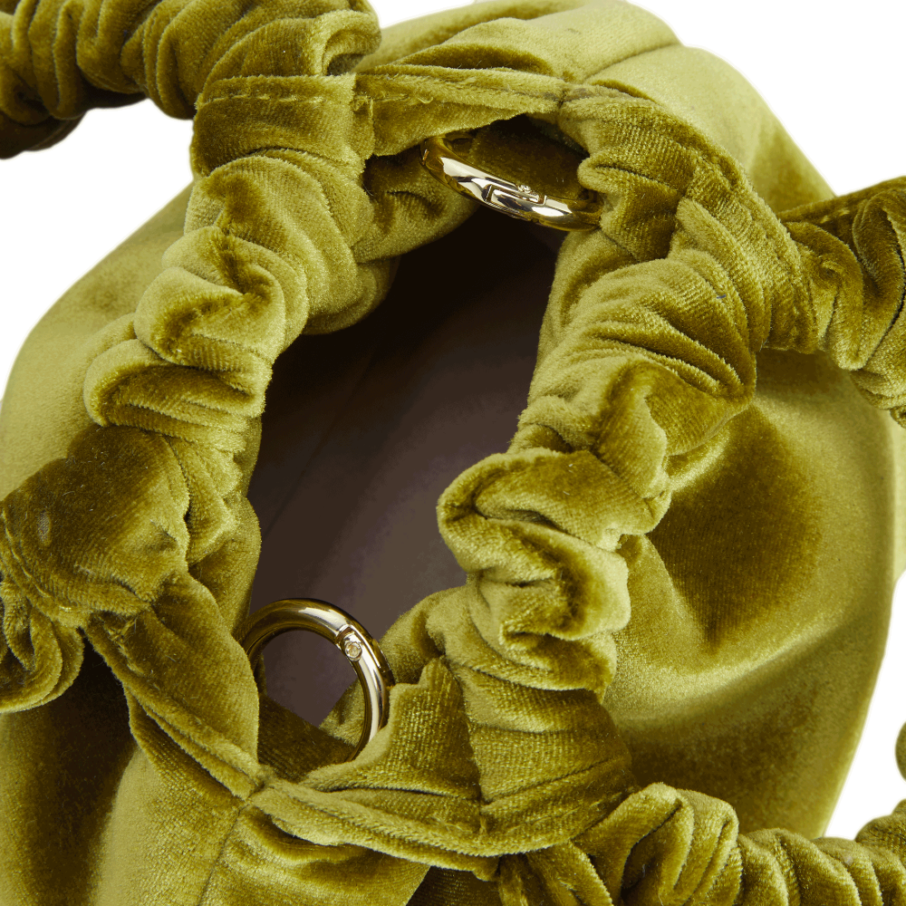 Mini Emerald Velvet Cloud Bag (Final Sale)