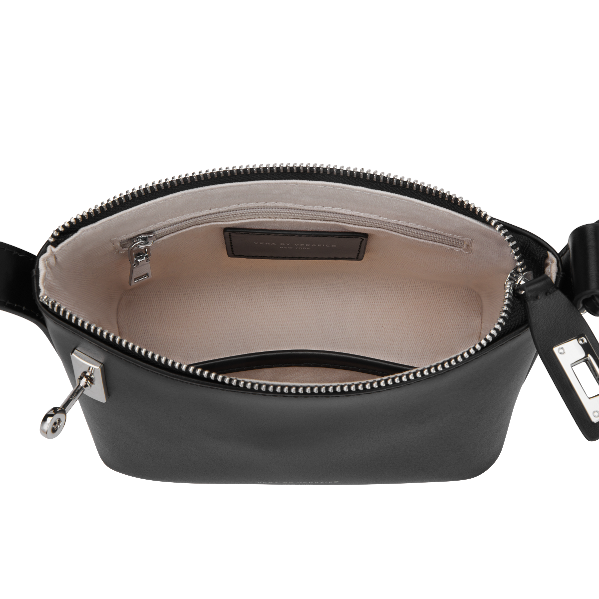 Mini Silver Black Hobo Bag