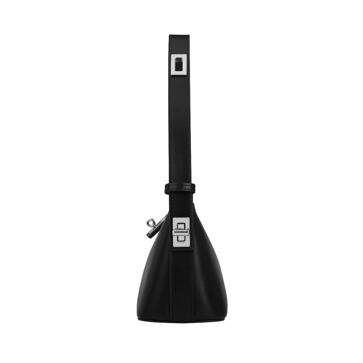 Mini Silver Black Hobo Bag