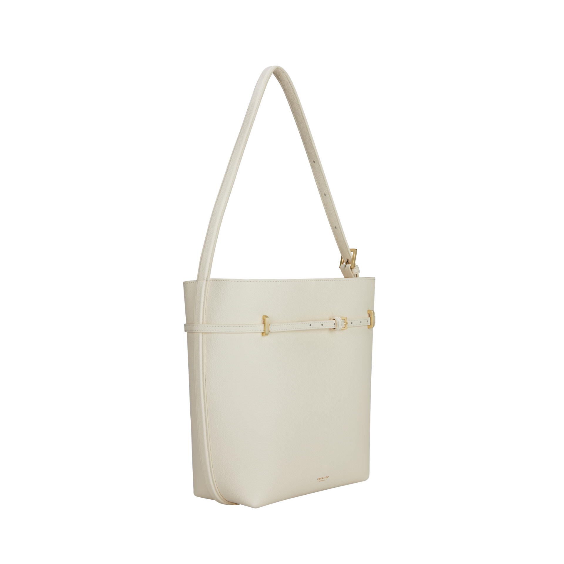 Small Ivory Belted Tote Bag (Final Sale)