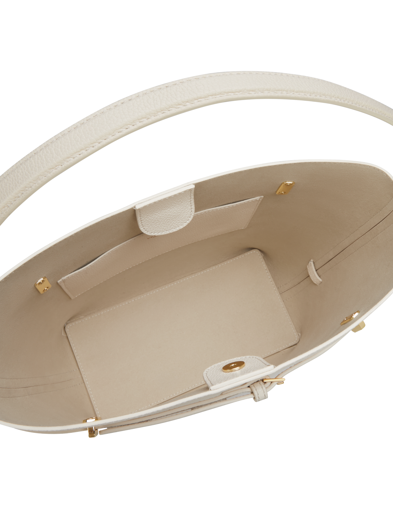 Small Ivory Belted Tote Bag (Final Sale)