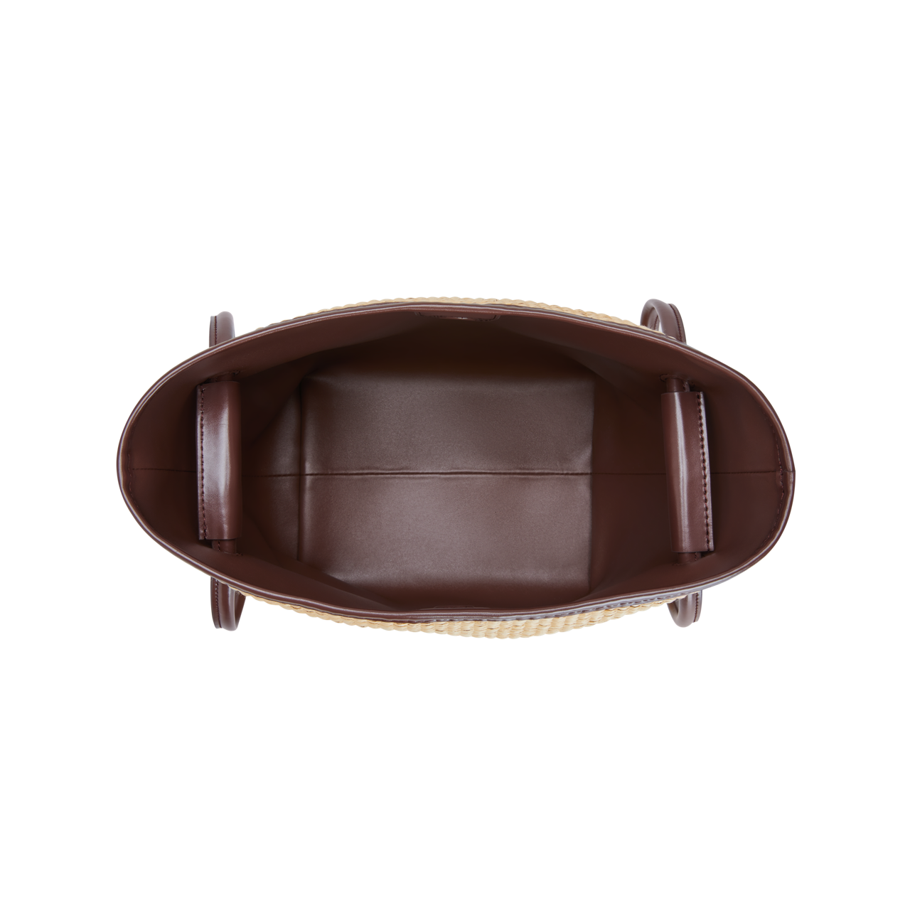 Leather-trimmed Raffia Bucket Bag (Final Sale)