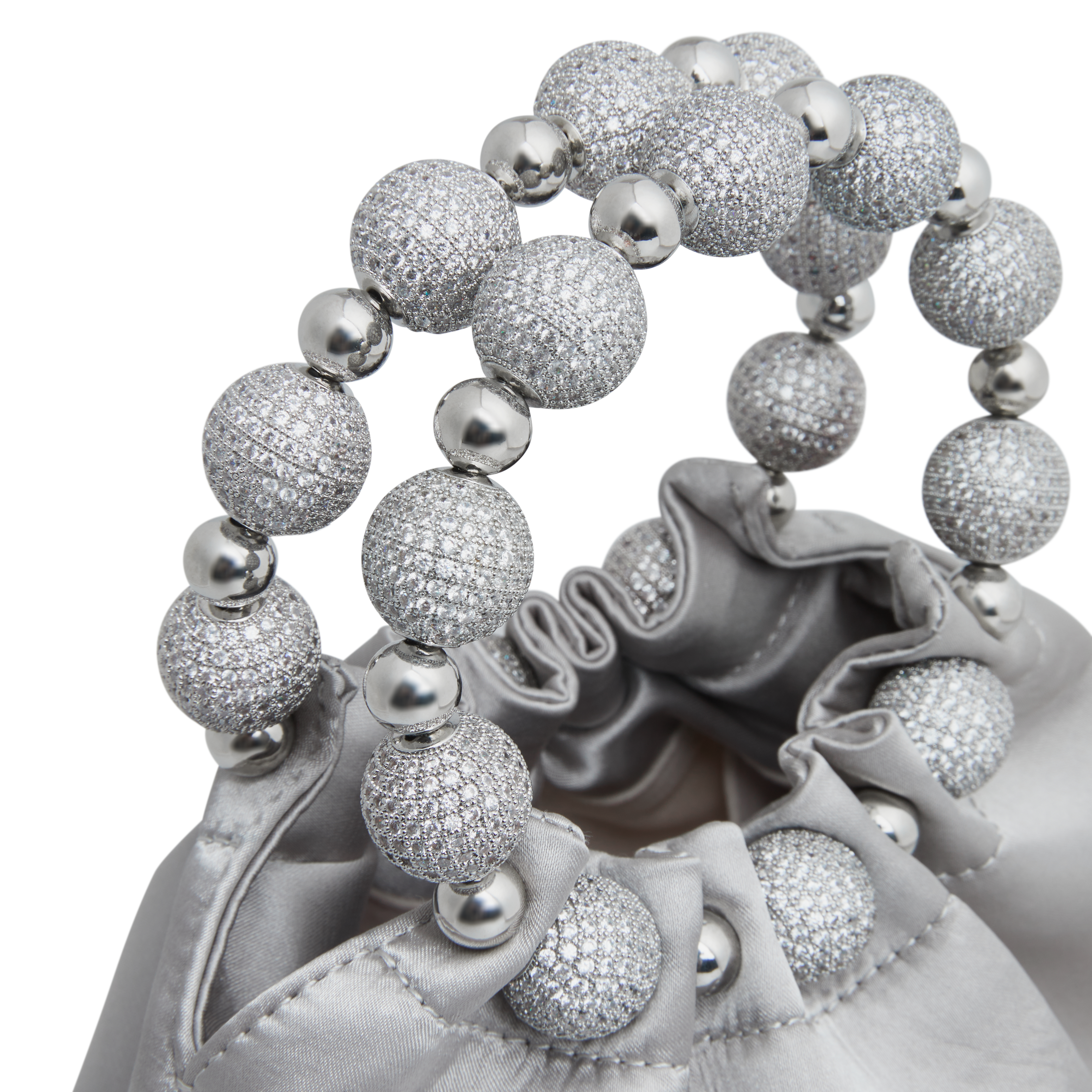 Mini Silver Diamond Handbag