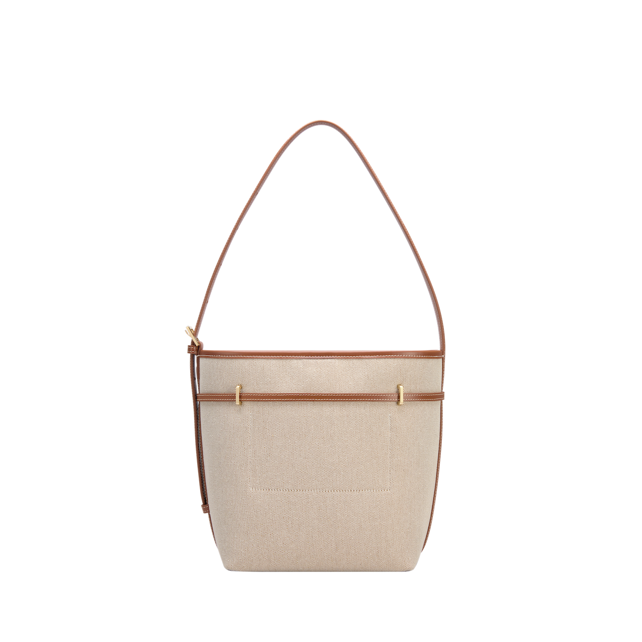Small Caramel Canvas Belted Tote Bag (Final Sale)