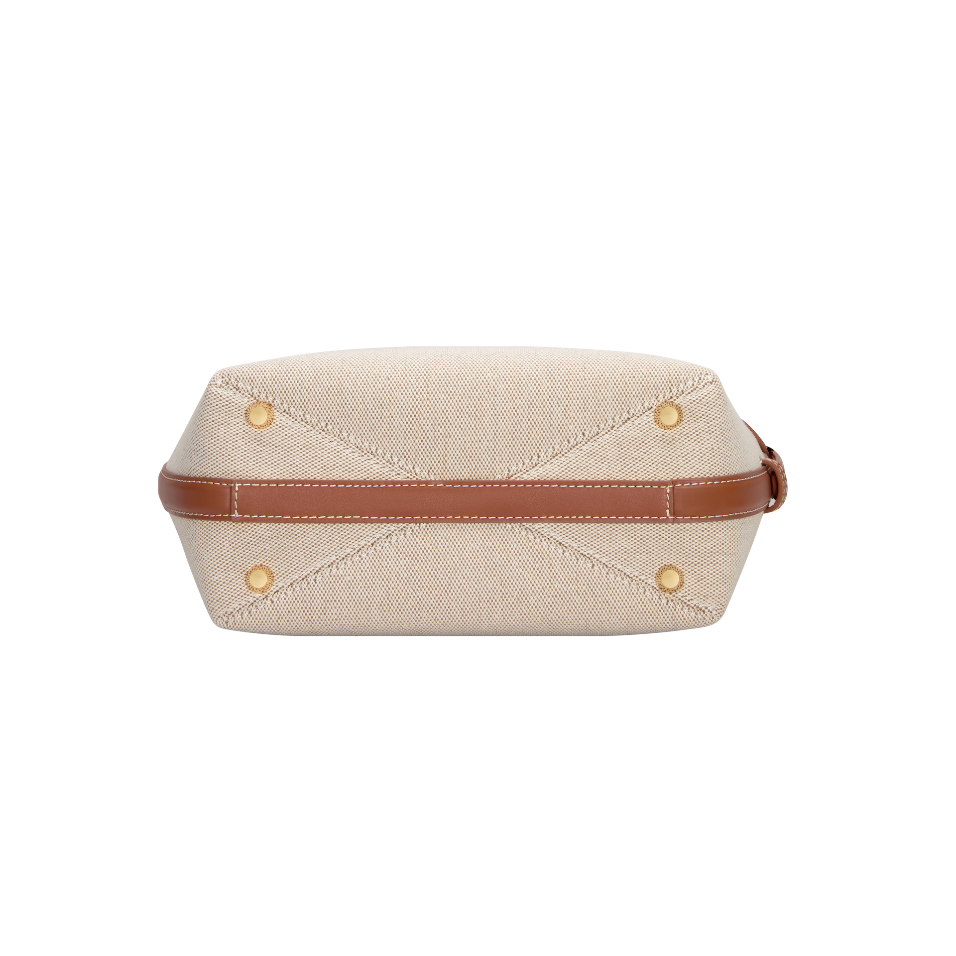 Small Caramel Canvas Belted Tote Bag (Final Sale)