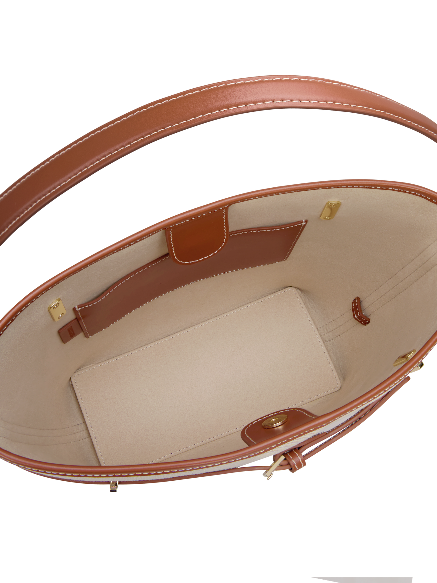 Small Caramel Canvas Belted Tote Bag (Final Sale)