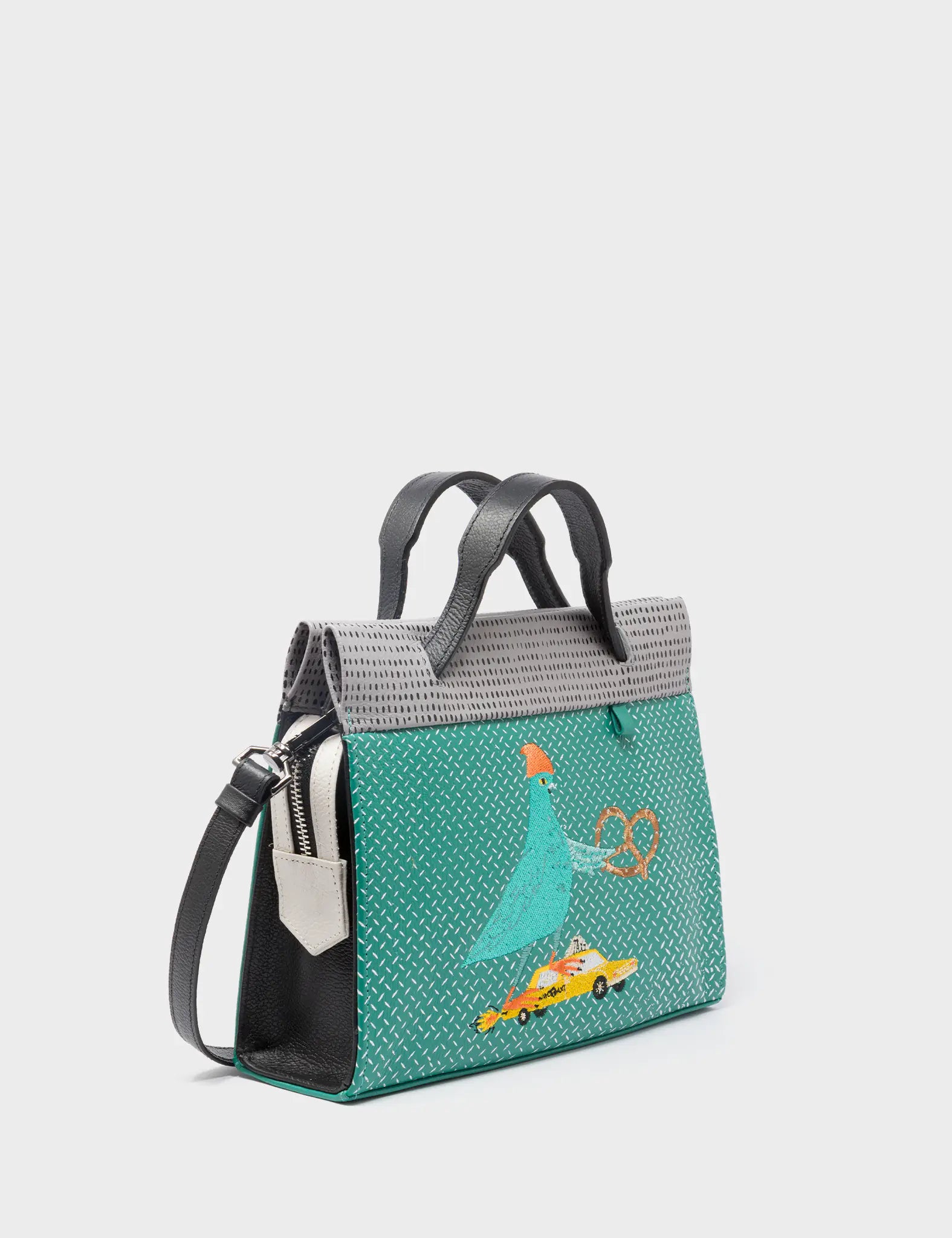 Vali Small Crossbody Deep Sea Green Leather Bag - Pigeonista Design