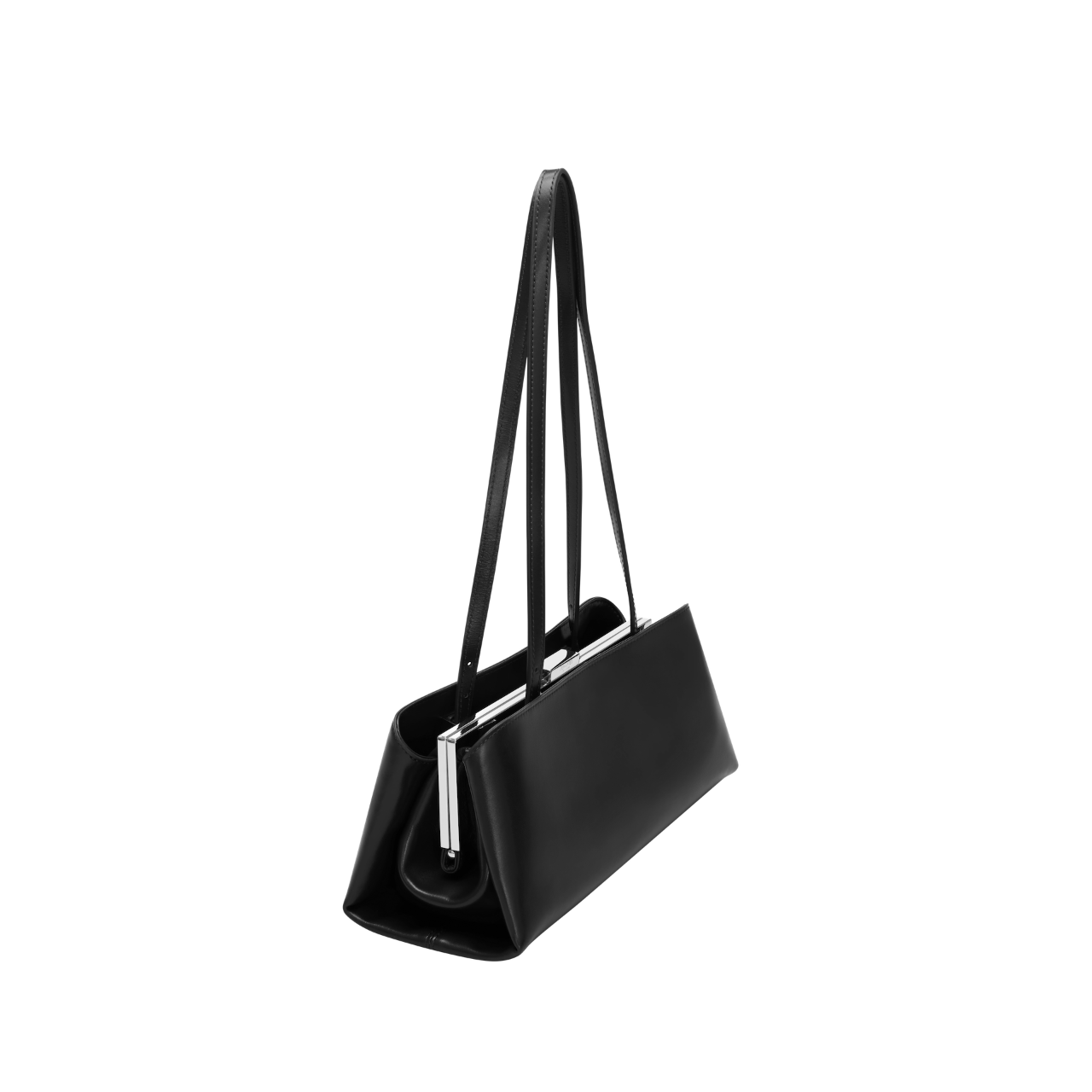 Silver Noir Éclair Bag