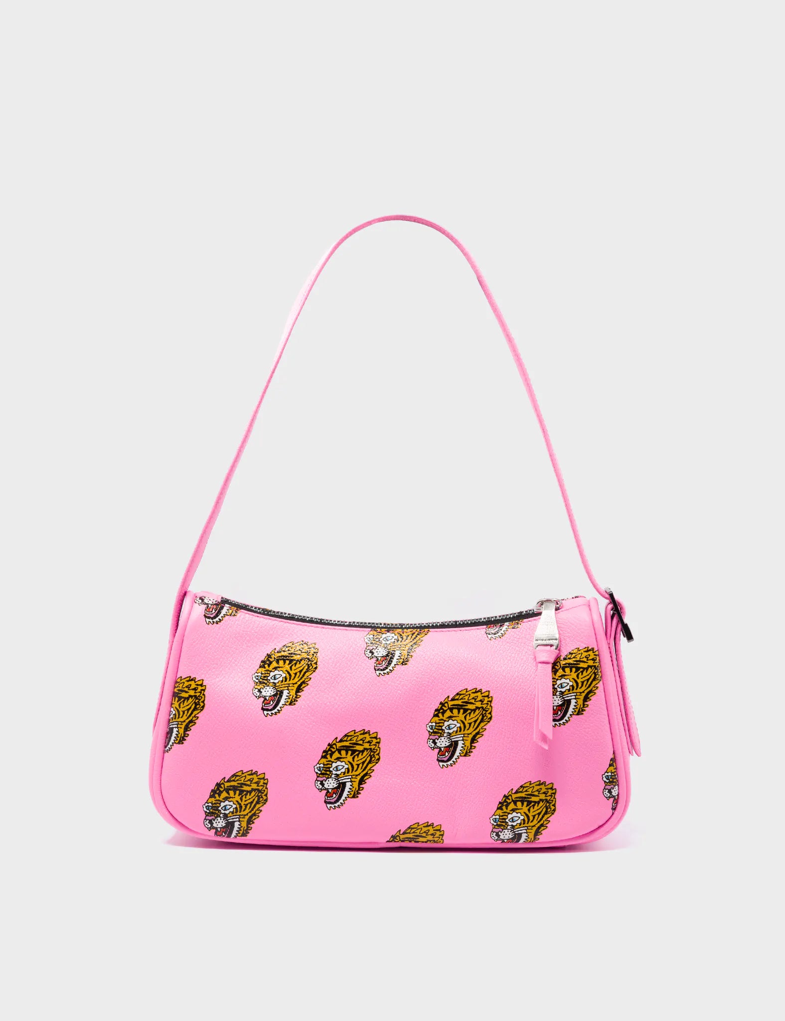 Lucas Hobo Mini Bubblegum Pink Handbag - Blazing Tiger Print