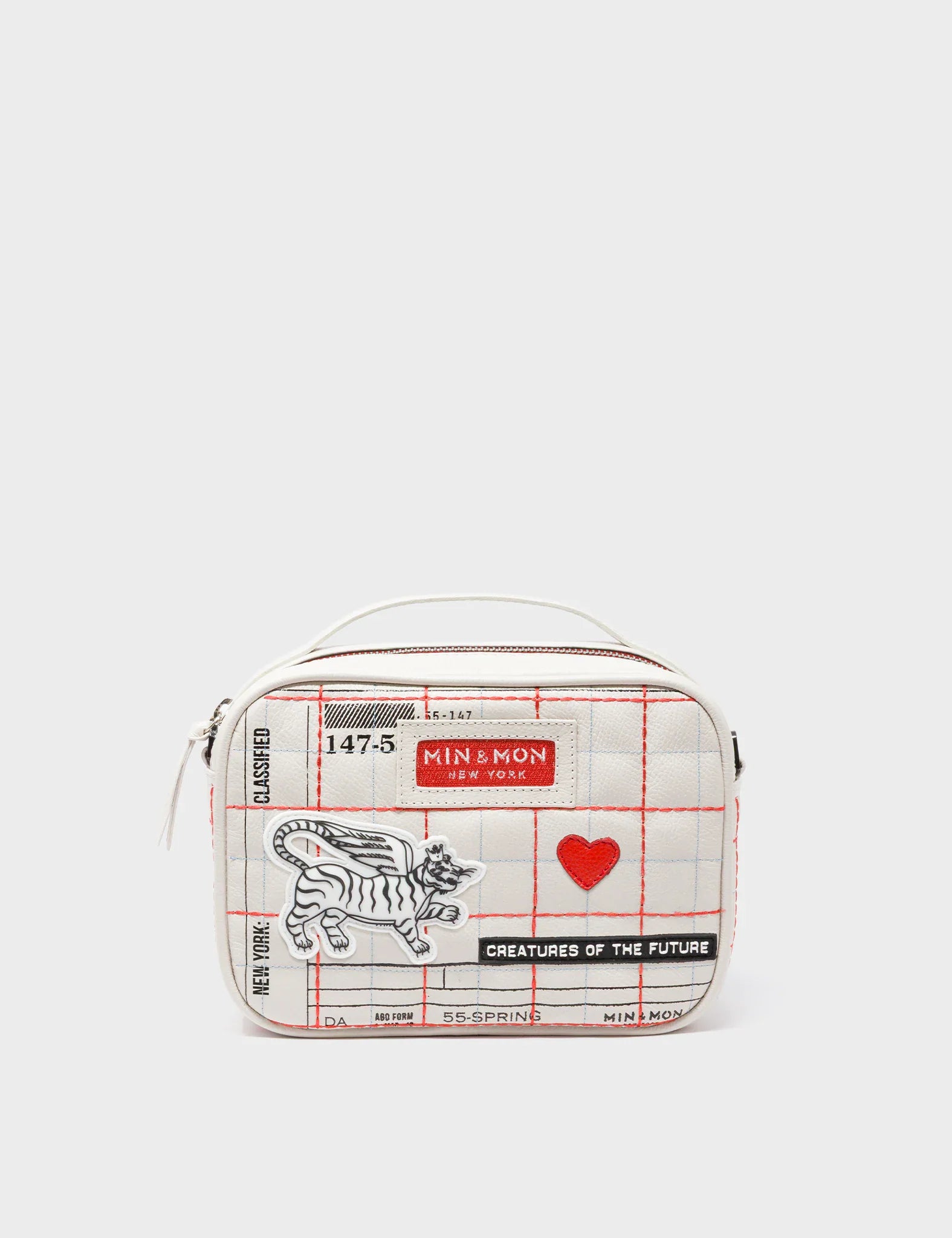 Verto Cream Leather Crossbody Bag - Lovestitch Design