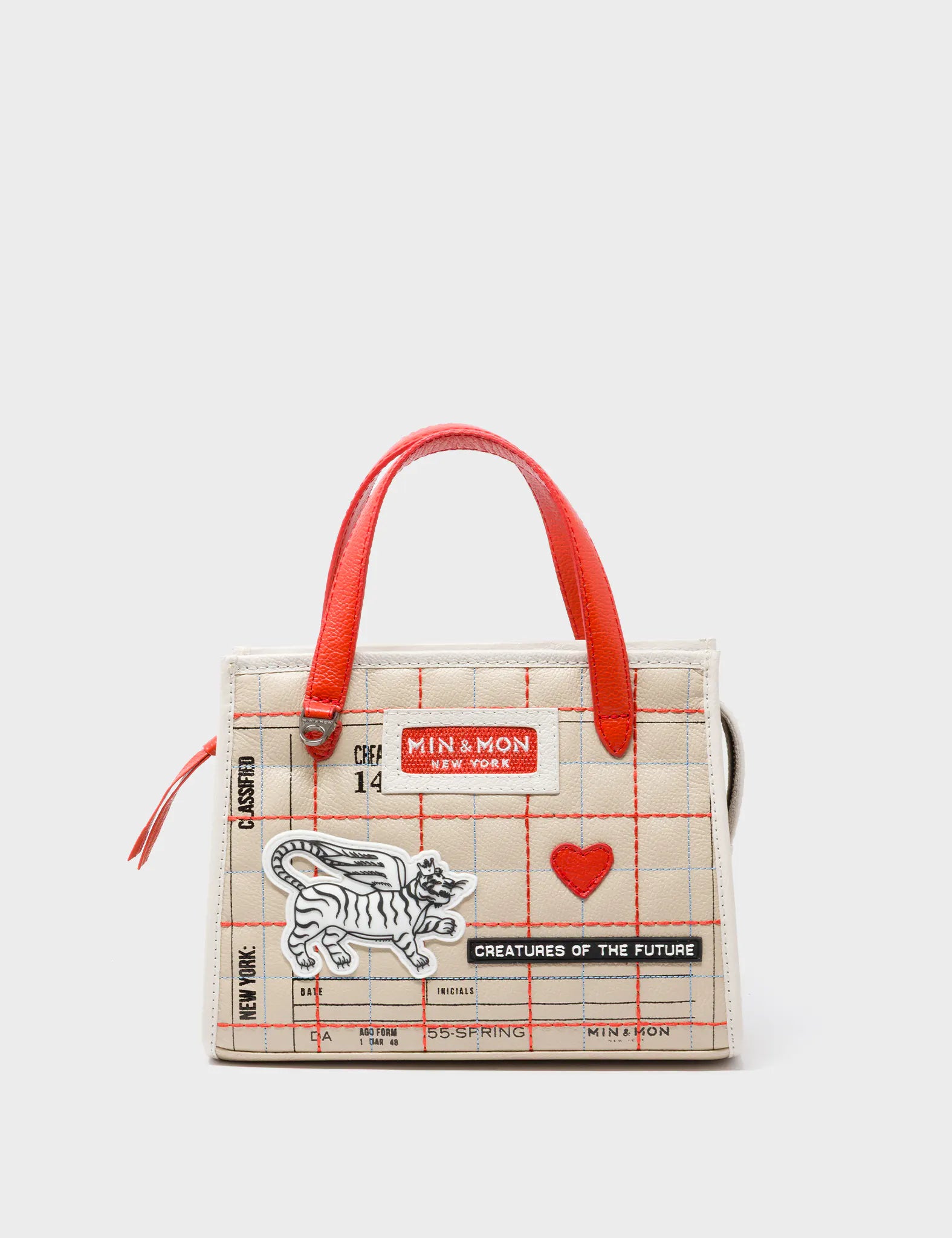 Simon Beige Leather Small Handbag - Lovestitch Design