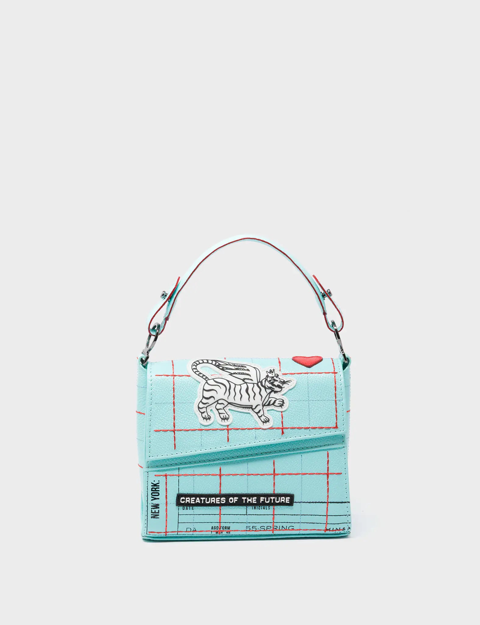 Anastasio Micro Crossbody Handbag Aquatic Blue Leather - Lovestitch Design