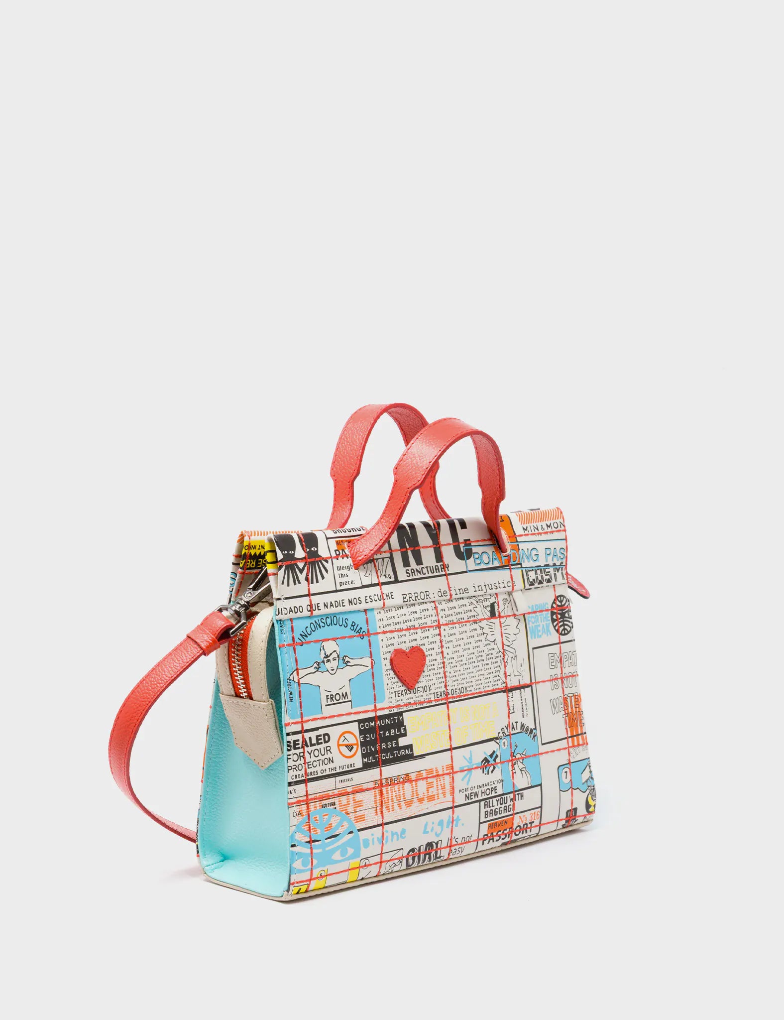 Vali Small Crossbody Cream Leather Bag - Kind Type Design