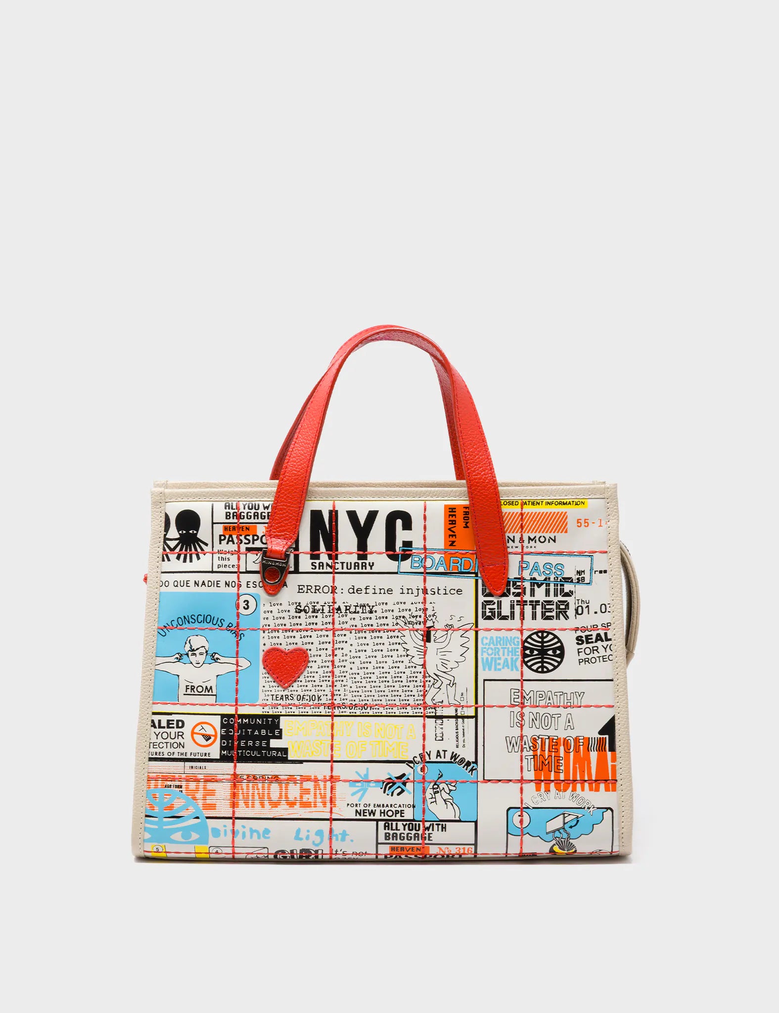 Simon Beige Leather Medium Handbag - Kind Type Design