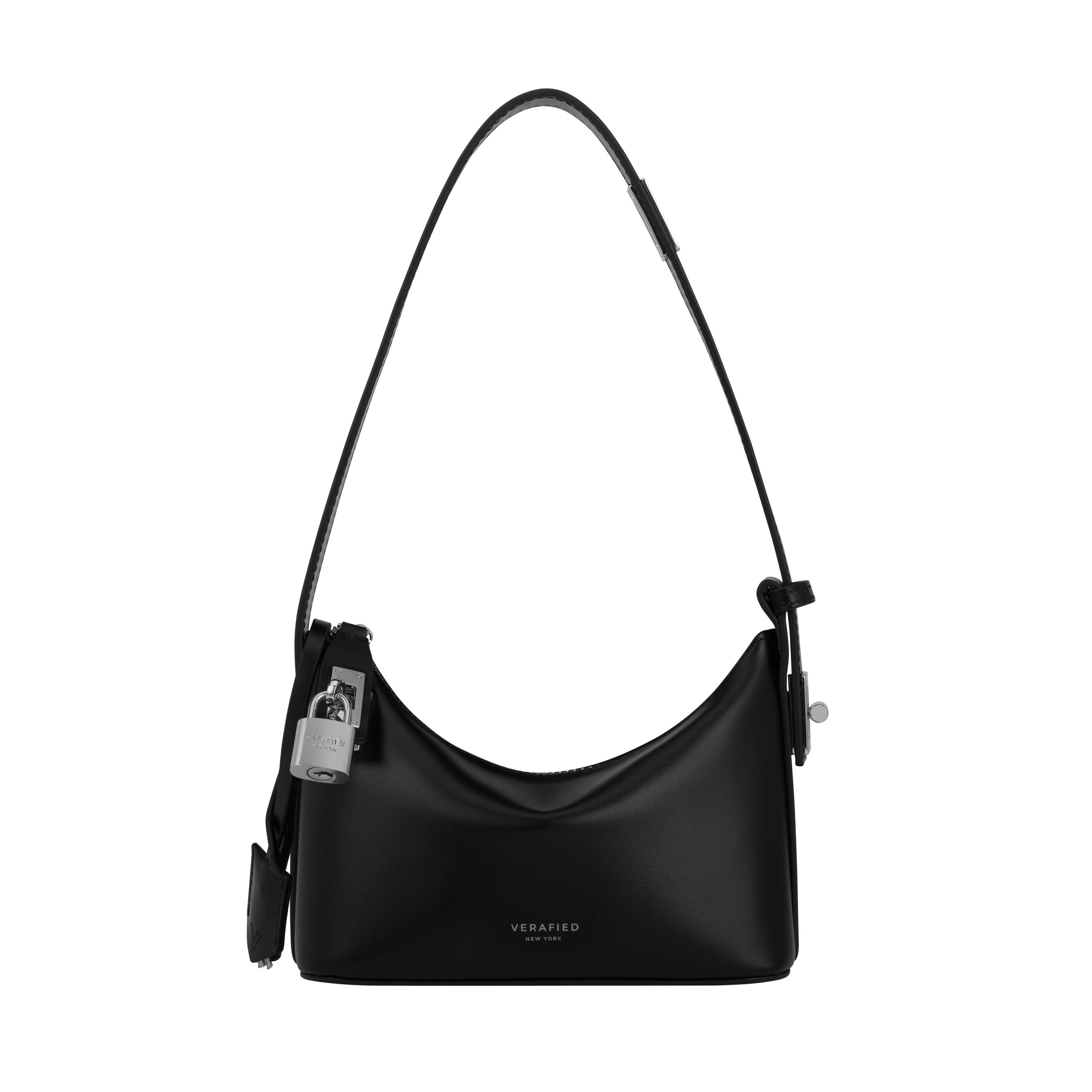 Mini Silver Black Hobo Bag