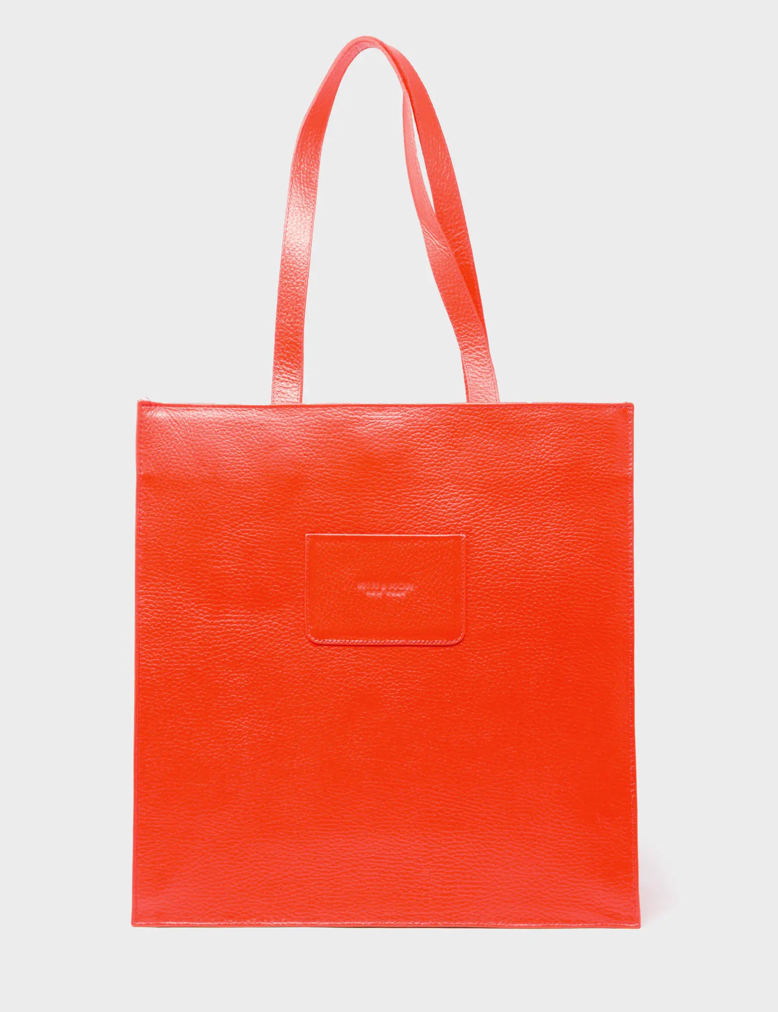 Marko Fiesta Red Leather Tote Bag - Tiger and Flowers Embroidery