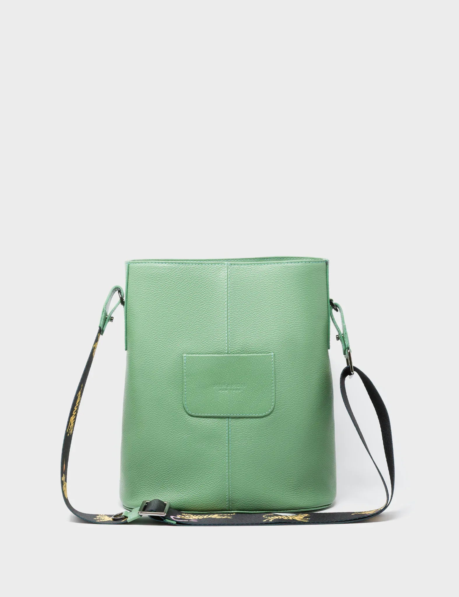 Vincent Basil Green Leather Shoulder Bag - Tiger Rumble