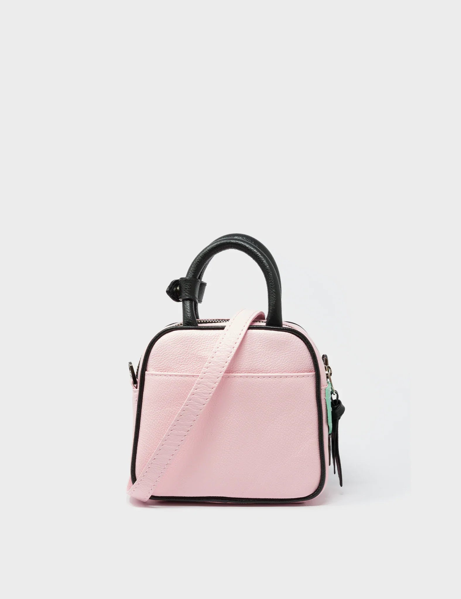 Marino Mini Crossbody Parfait Pink Leather Bag - Hairy Harold Print