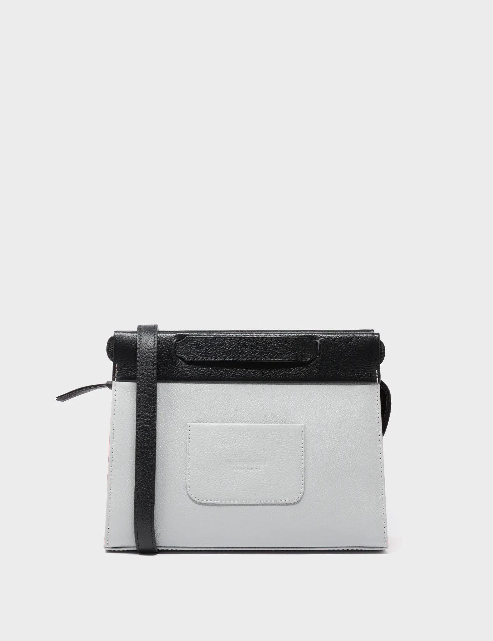 Vali Crossbody Small Gray Leather Bag - The Good Carrier Design