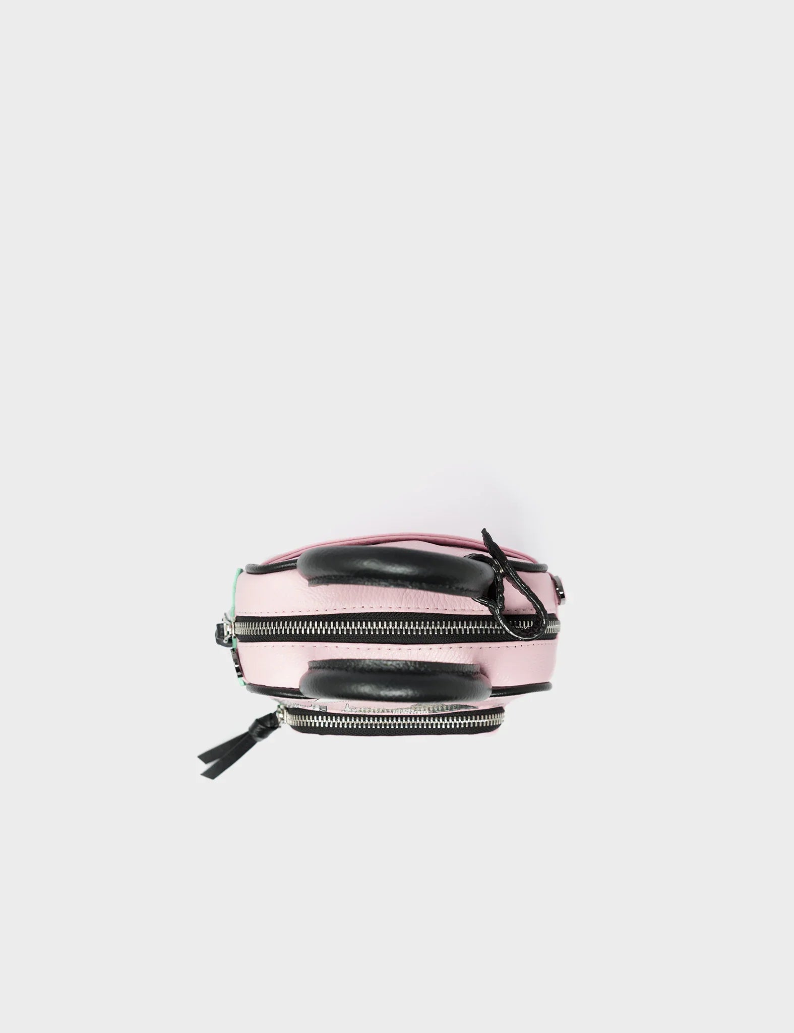 Marino Mini Crossbody Parfait Pink Leather Bag - Hairy Harold Print