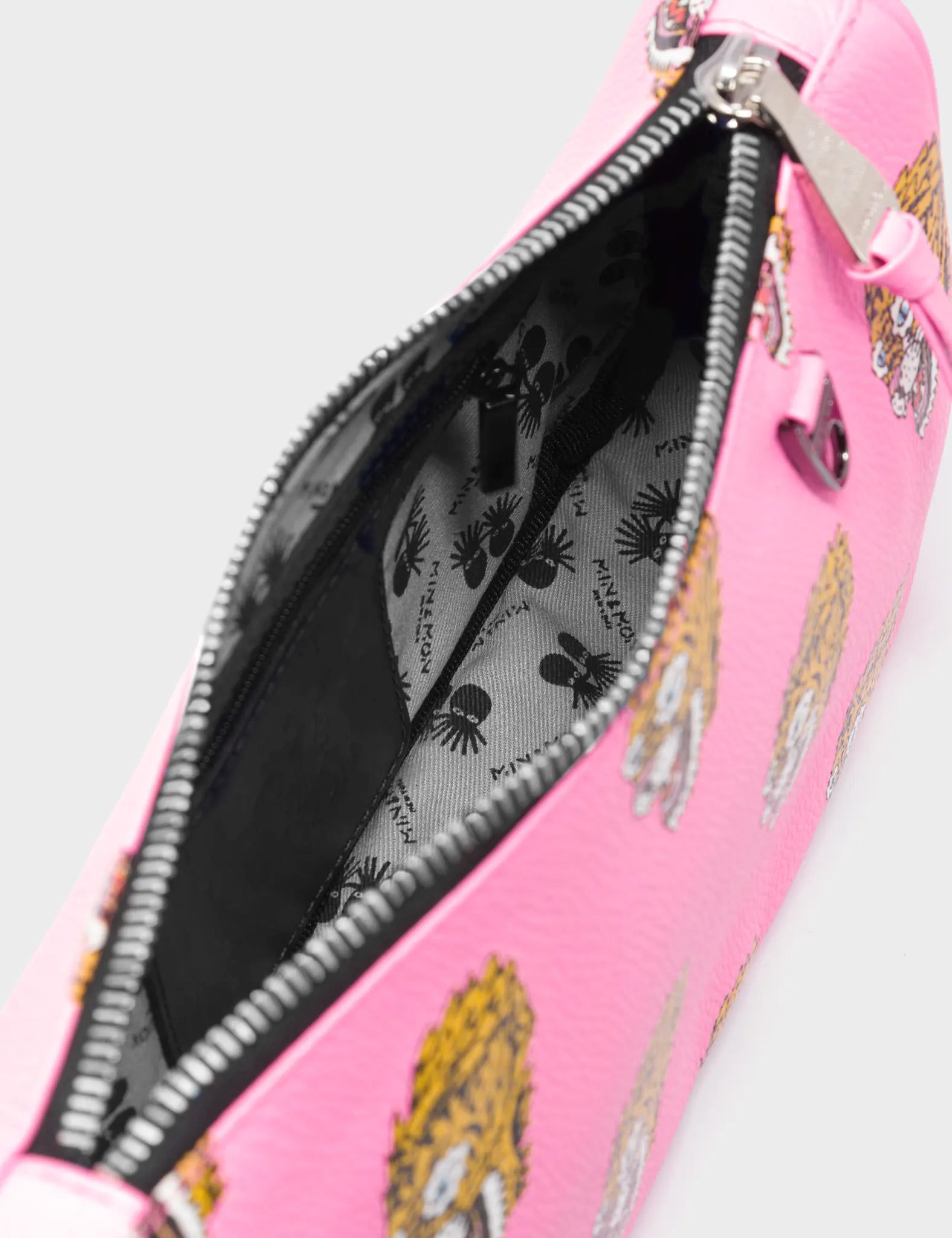 Lucas Hobo Mini Bubblegum Pink Handbag - Blazing Tiger Print