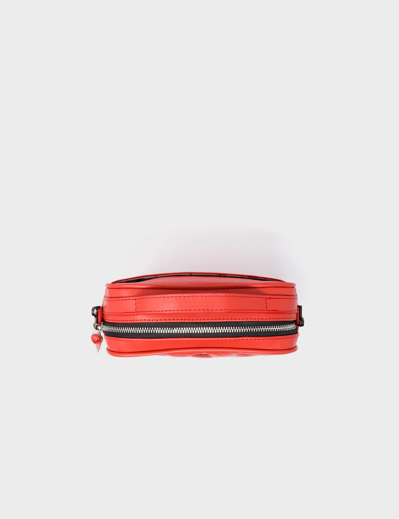 Verto Poppy Red Leather Crossbody Bag - All Over Eyes Padded Embroidery