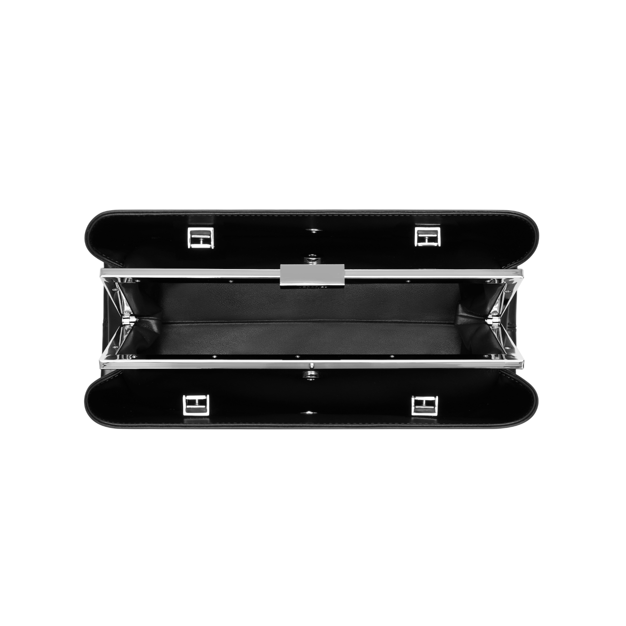 Silver Noir Éclair Bag