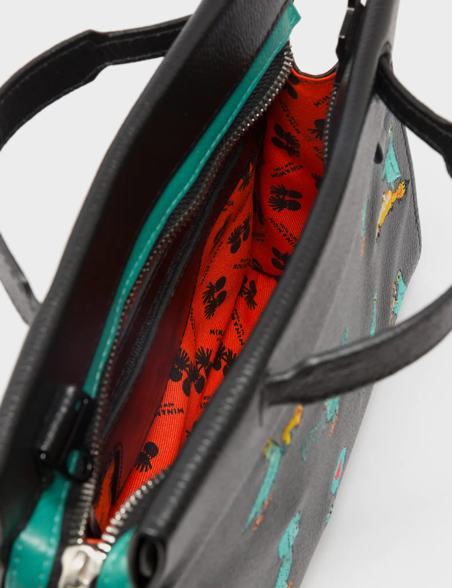 Vali Crossbody Small Black Leather Bag - Pigeonista Embroidery