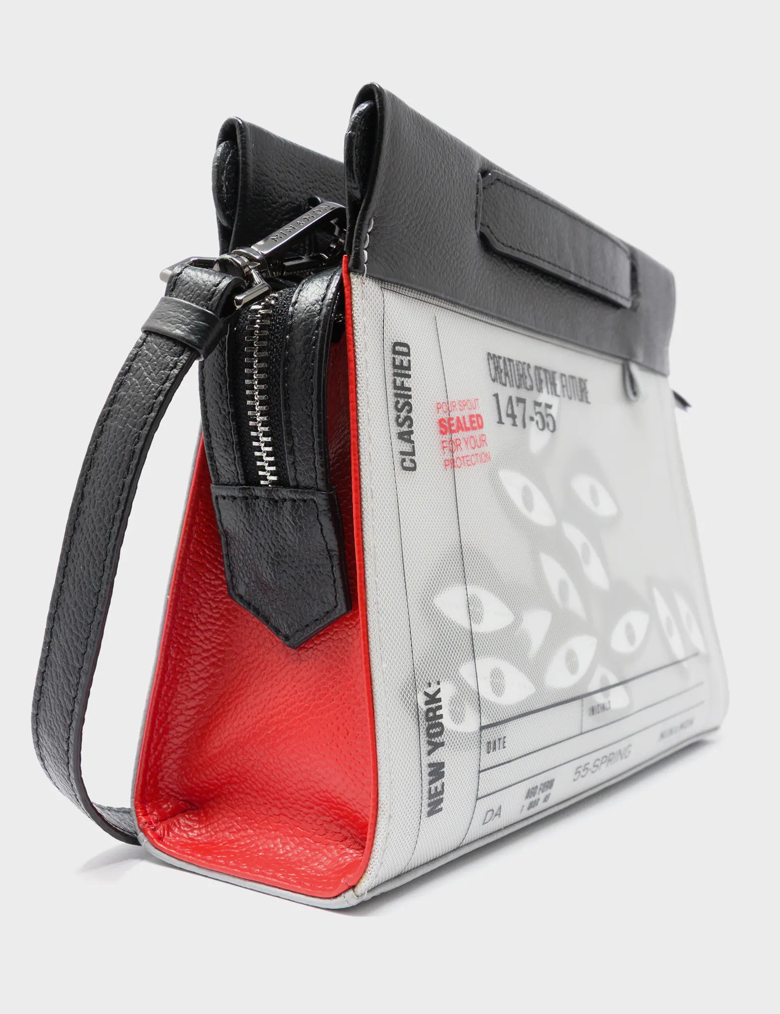 Vali Crossbody Small Gray Leather Bag - The Good Carrier Design