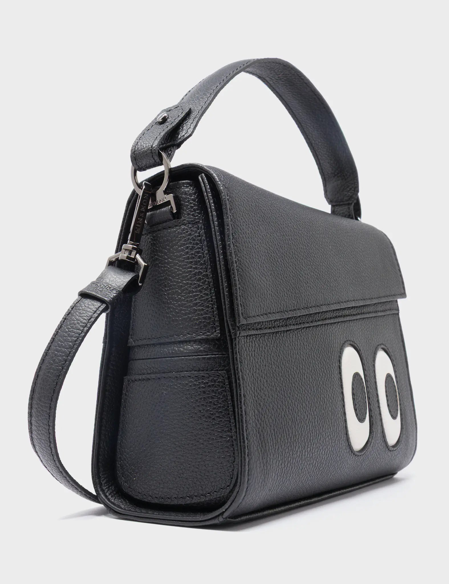 Anastasio Mini Crossbody Handbag Black Leather - Look Up ๐