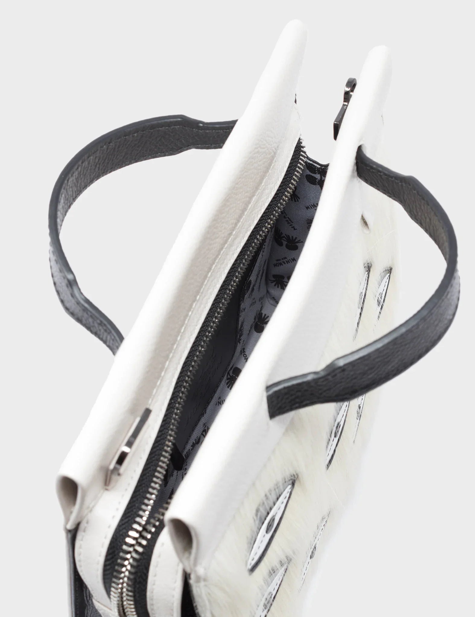 Vali Crossbody Small Cream Leather Bag - Eyes Applique Adjustable Handle