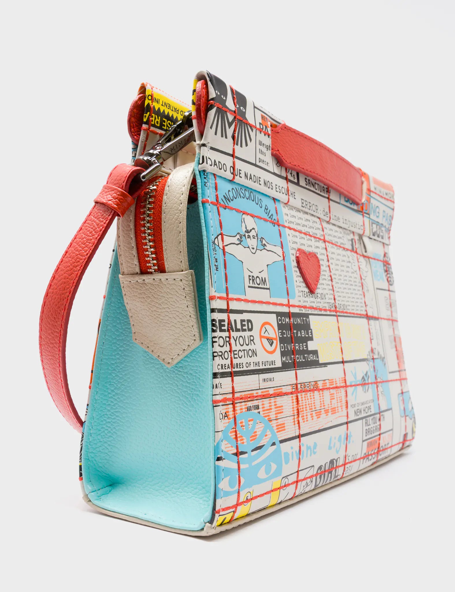 Vali Small Crossbody Cream Leather Bag - Kind Type Design