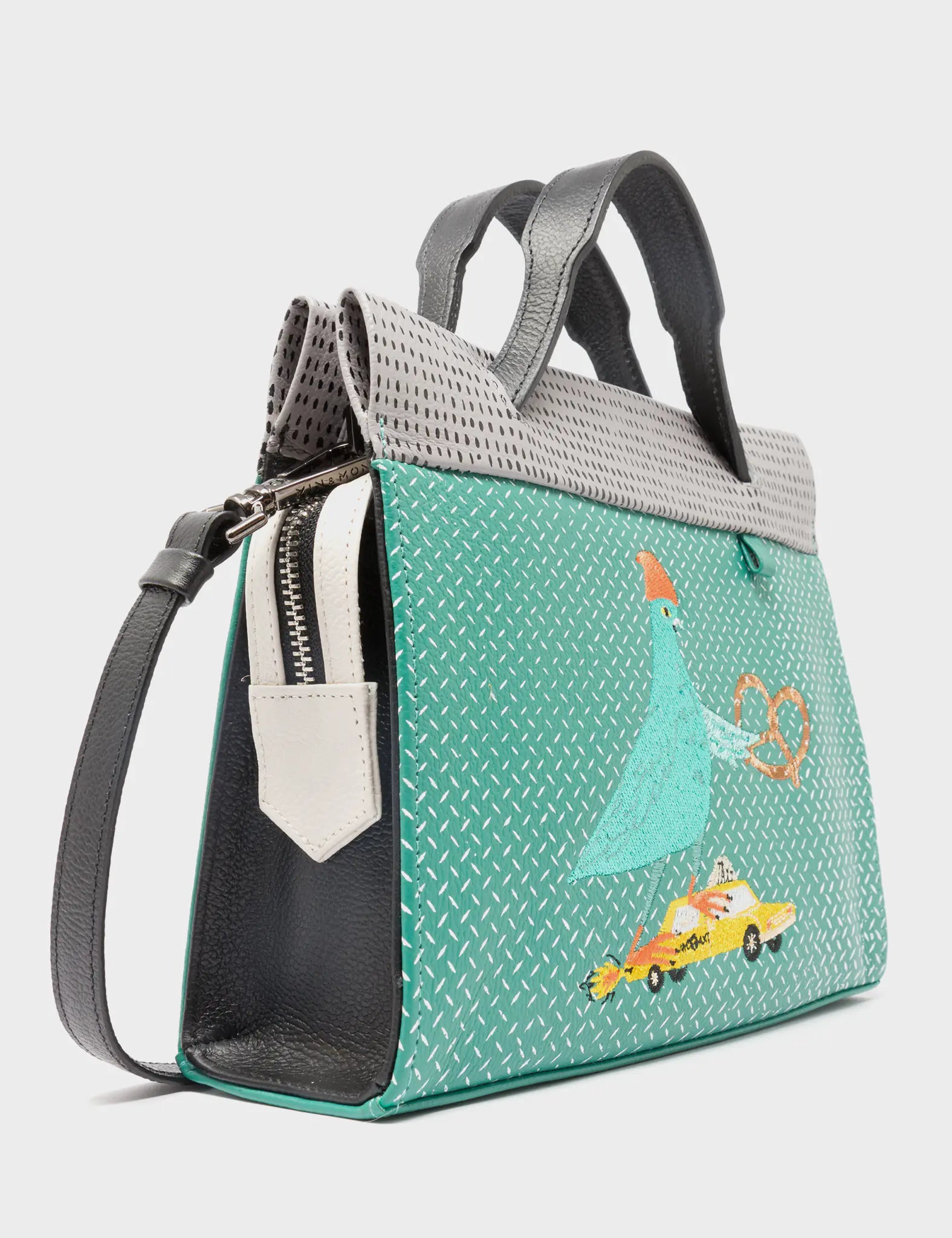 Vali Small Crossbody Deep Sea Green Leather Bag - Pigeonista Design