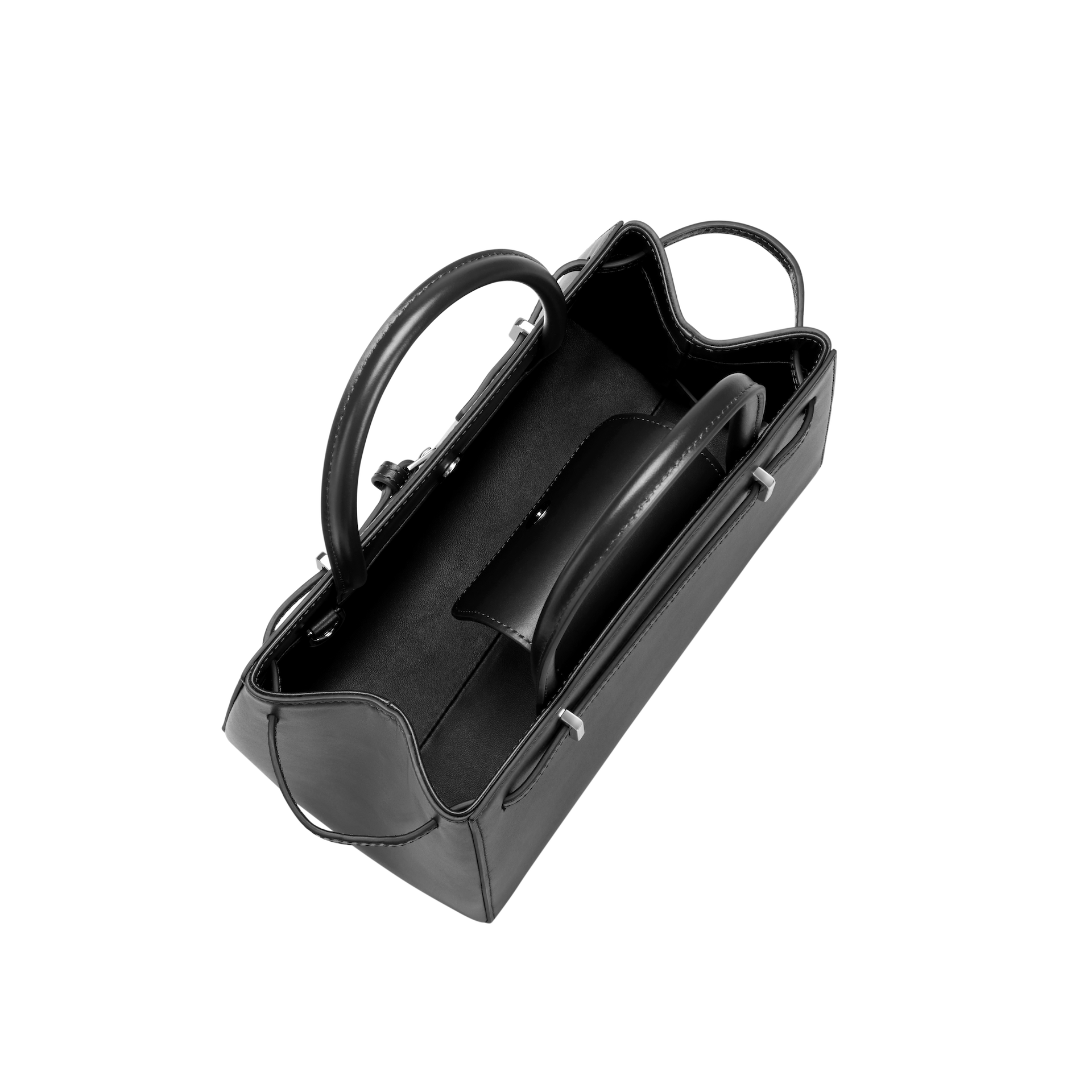 Noir Leather Book Tote Bag 25