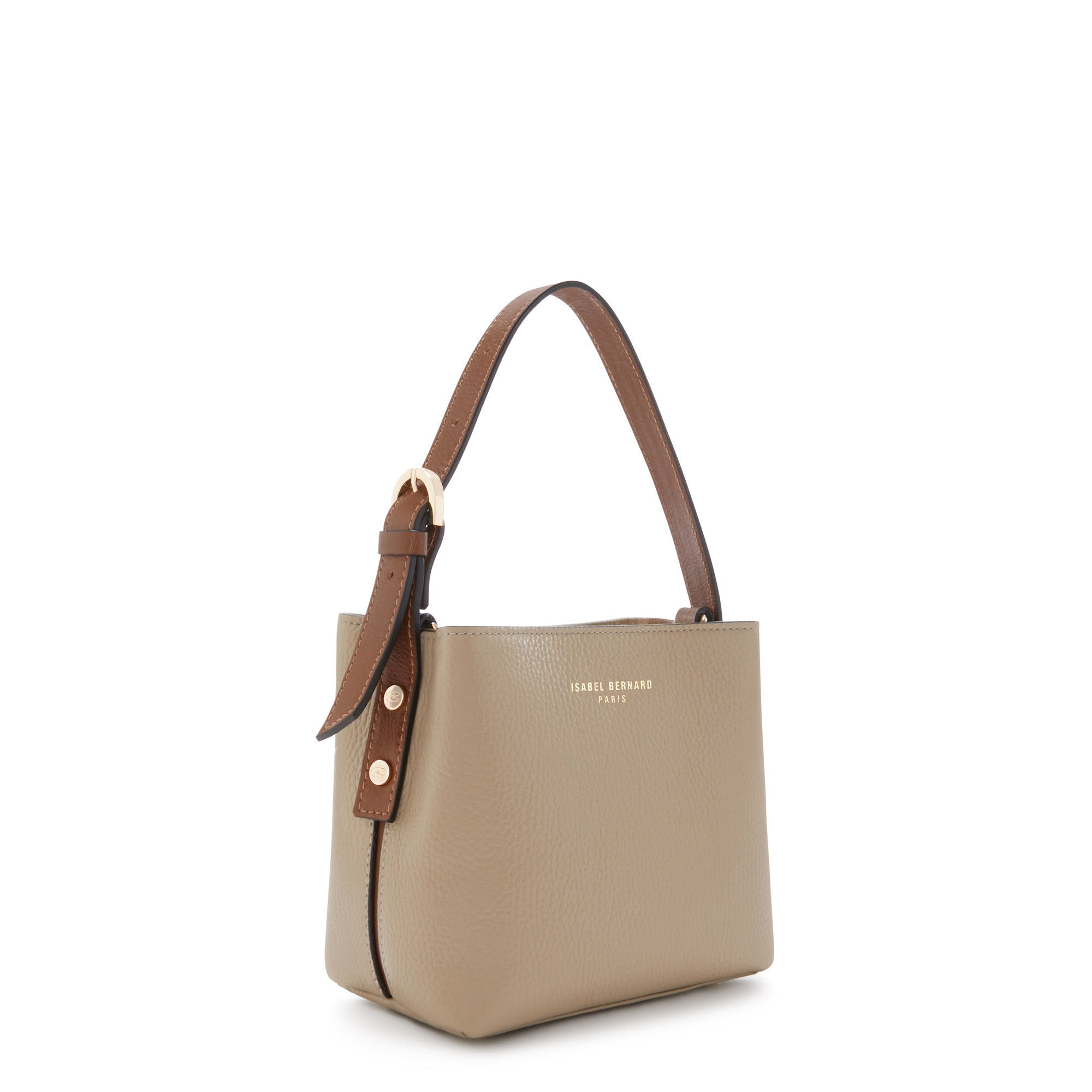 Honoré Adriane Mini taupe leather handbag calfskin leather