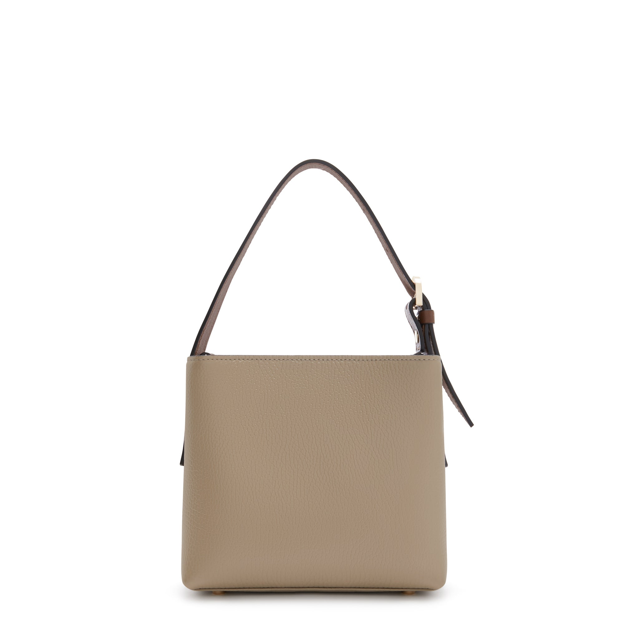 Honoré Adriane Mini taupe leather handbag calfskin leather