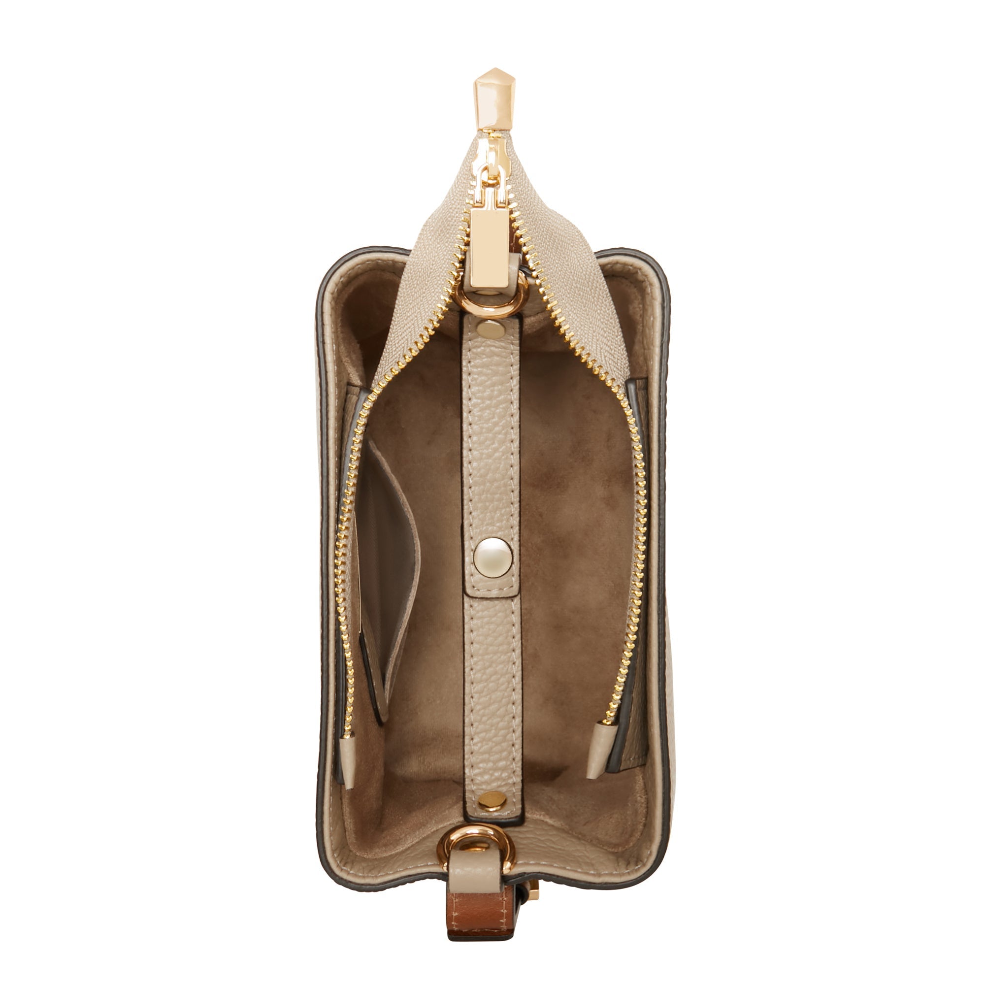 Honoré Adriane Mini taupe leather handbag calfskin leather