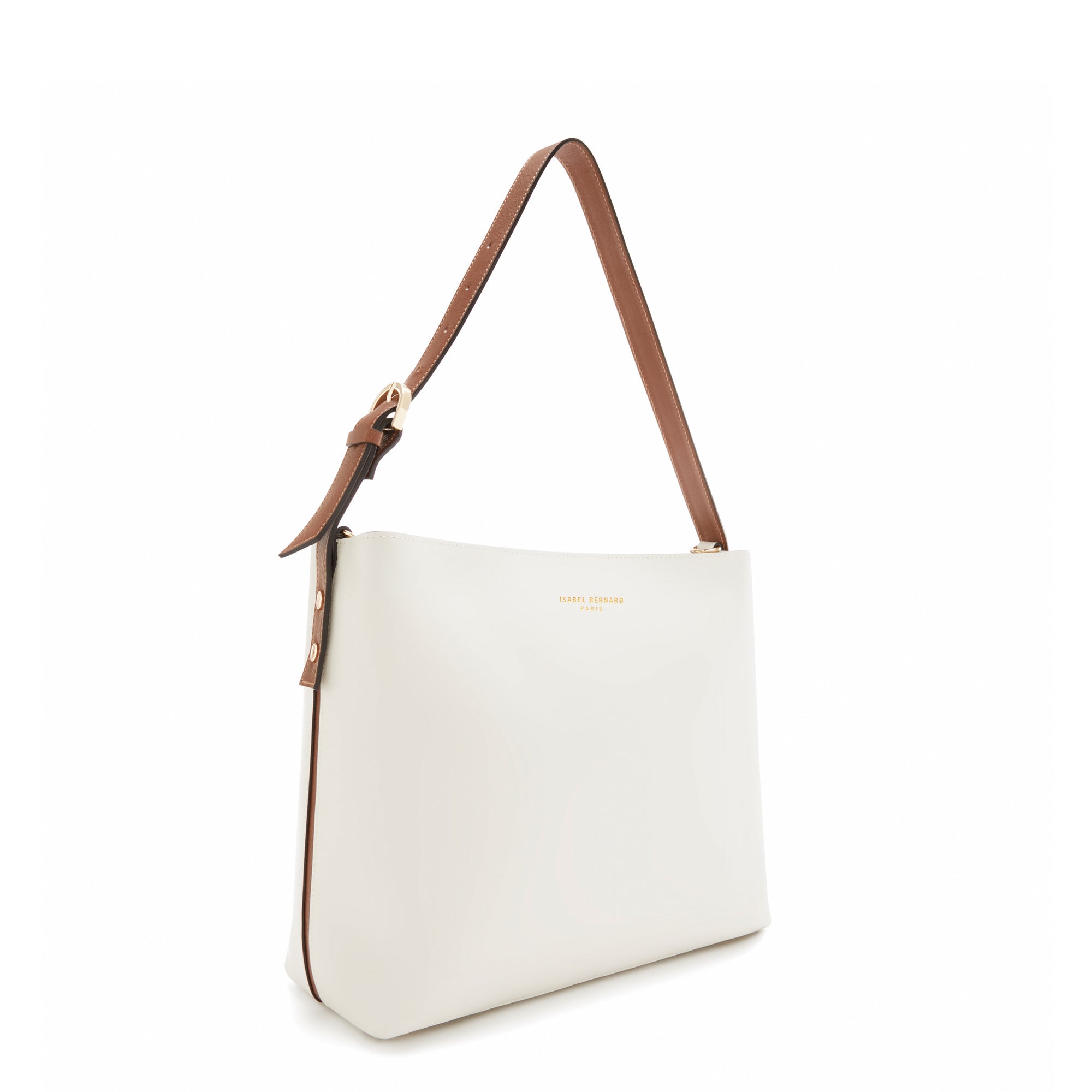 Honoré Adriane Midi white leather shoulder bag calfskin leather