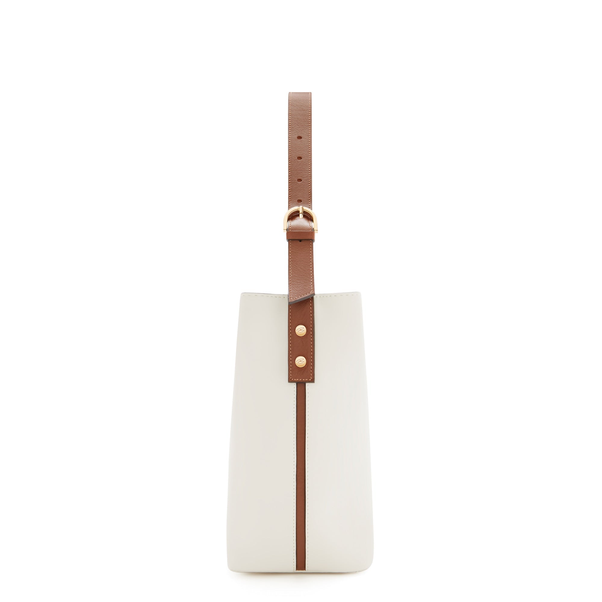 Honoré Adriane Midi white leather shoulder bag calfskin leather