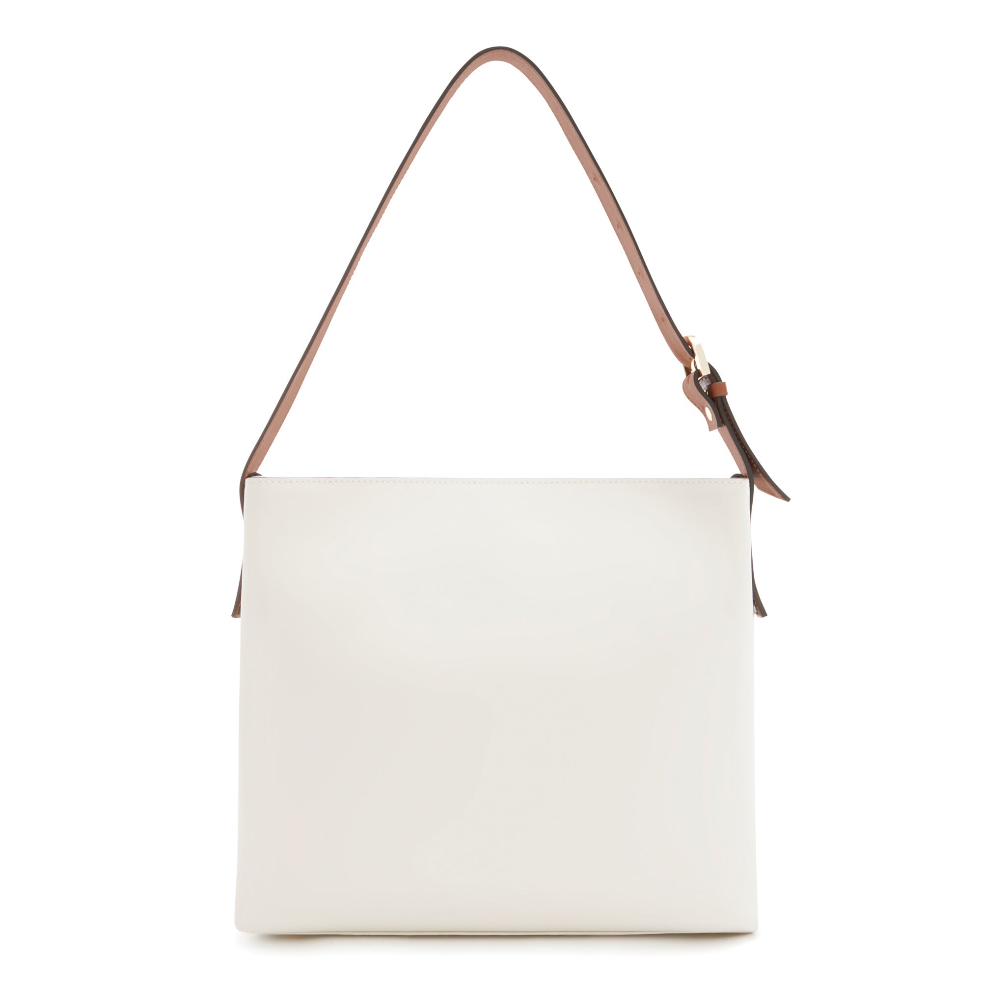 Honoré Adriane Midi white leather shoulder bag calfskin leather