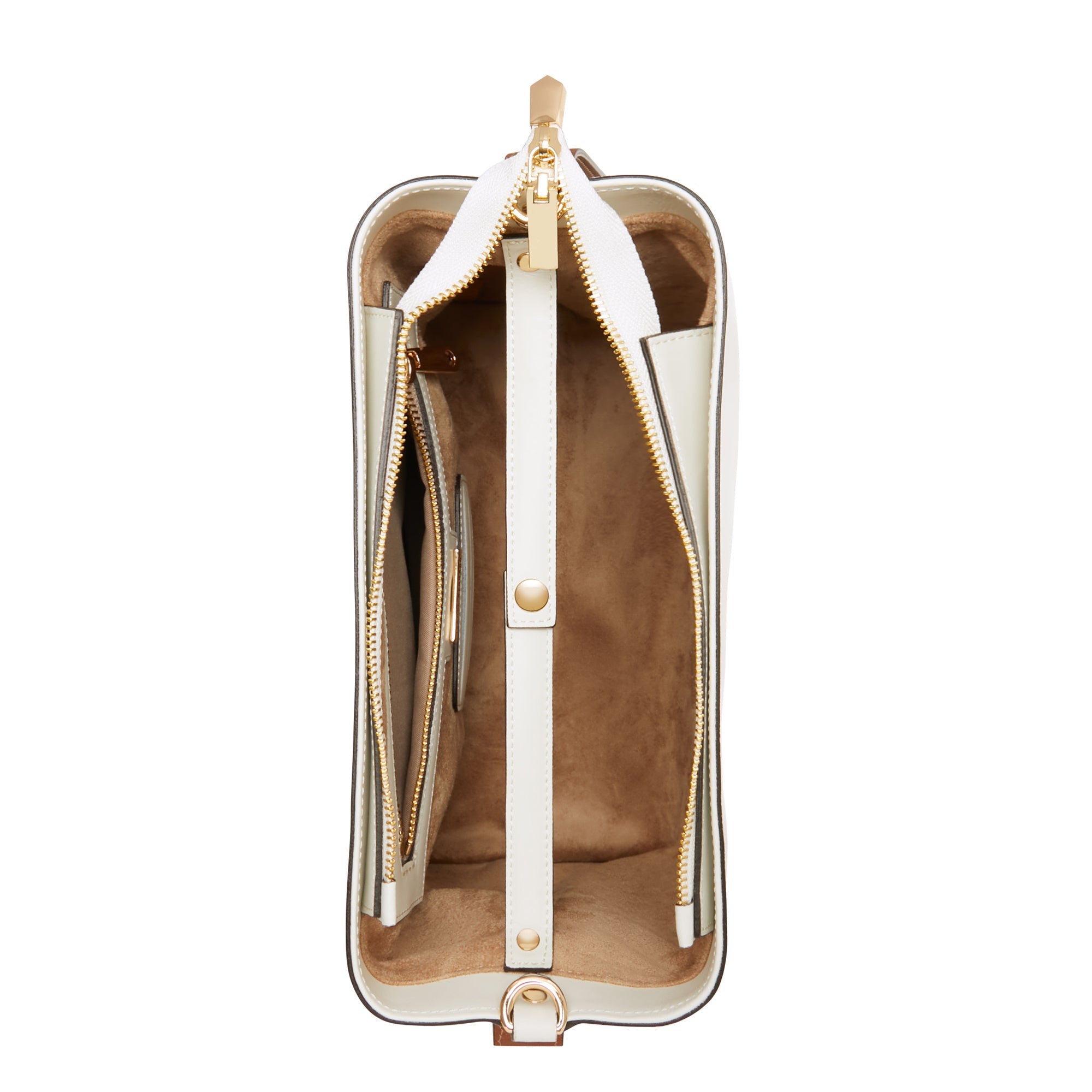 Honoré Adriane Midi white leather shoulder bag calfskin leather