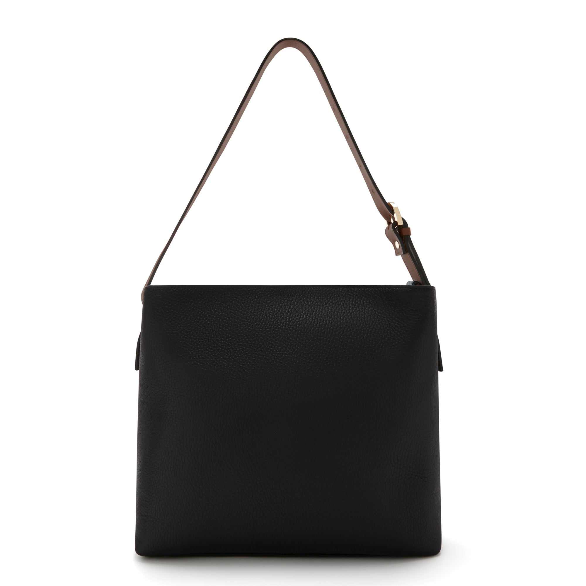 Honoré Adriane Midi black leather shoulder bag calfskin leather