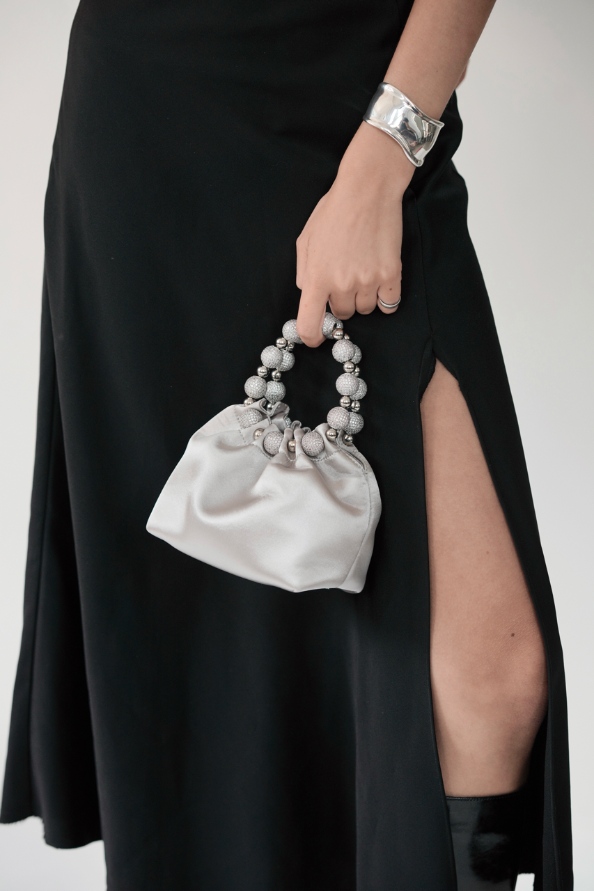 Mini Silver Diamond Handbag